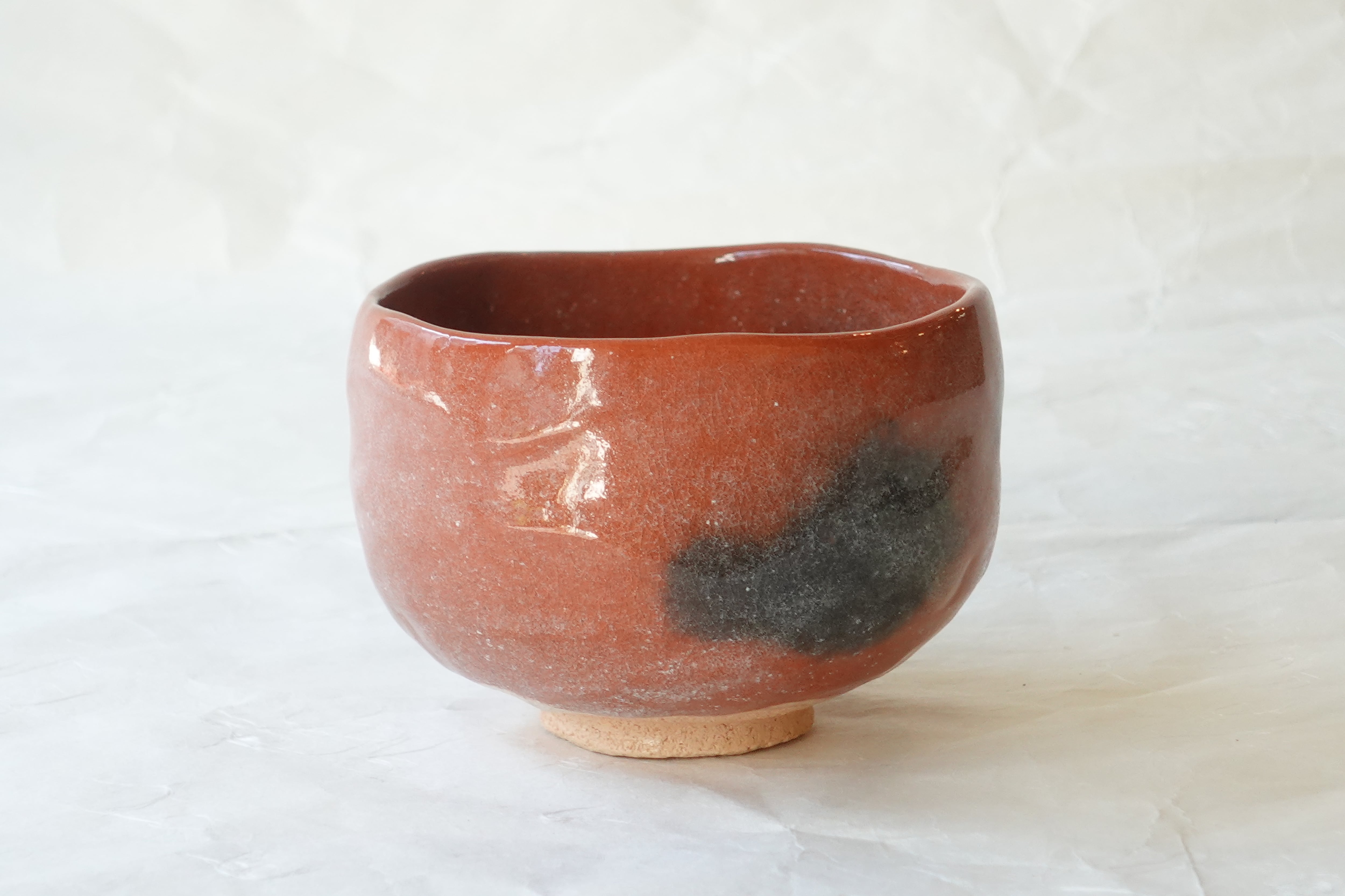 園部玄哉 作 赤楽 抹茶茶碗 | 小林漆陶