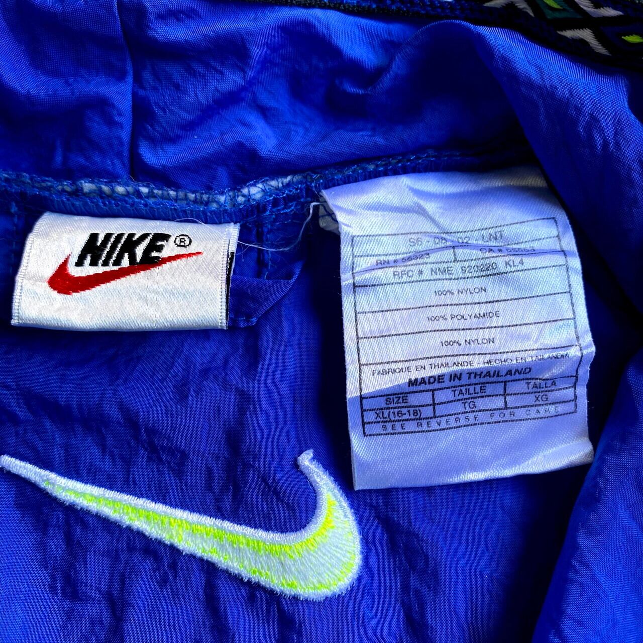 90〜00年代 NIKE ナイキ スウォッシュロゴ 刺繍 切り替えナイロン