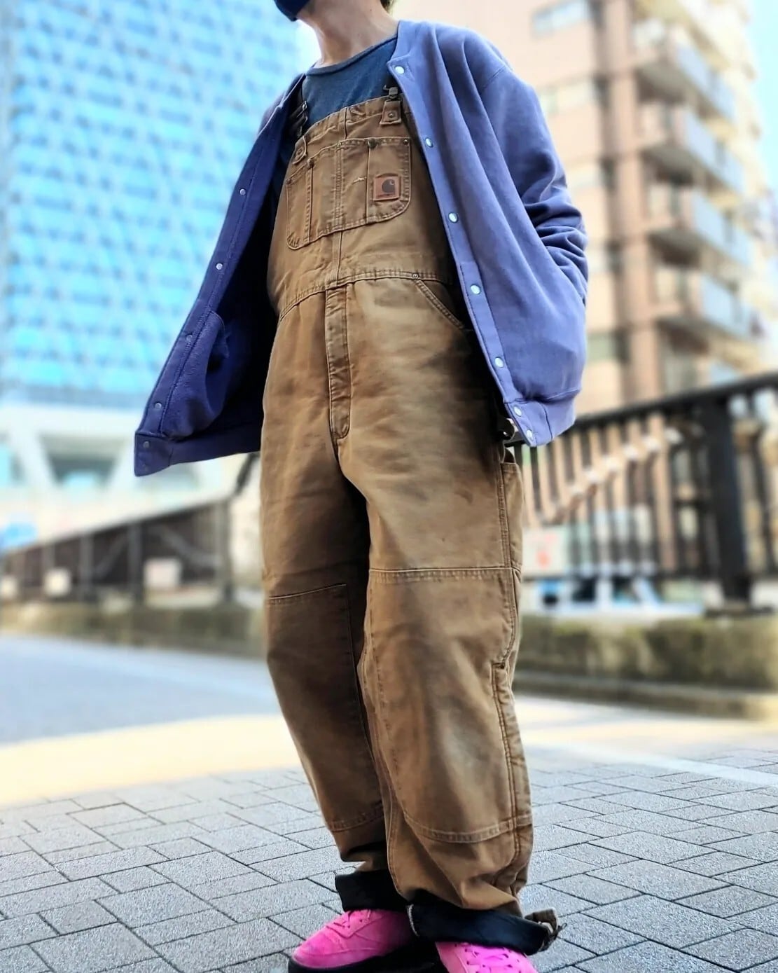 Carhartt カーハート オーバーオール ダブルニー ダック 中綿入り 古着