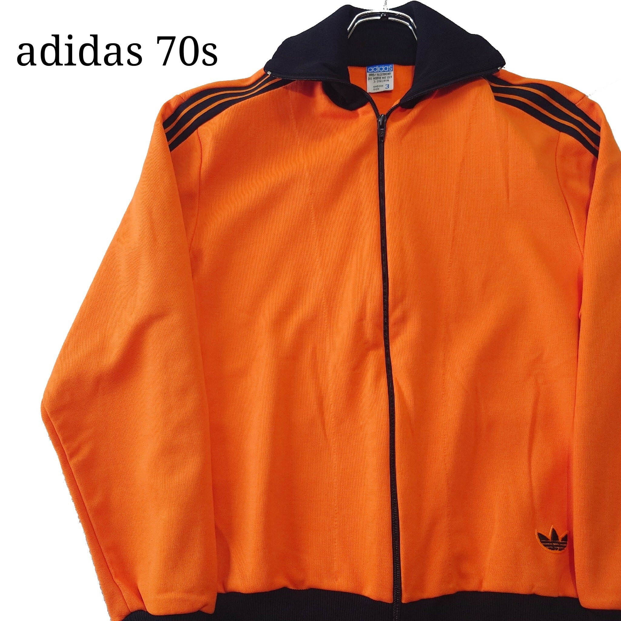 美品】adidas アディダス トラックジャケット 70s デサント オレンジ