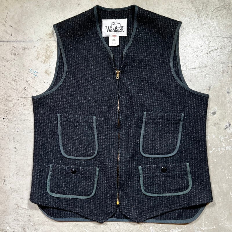 70's Woolrich ウールリッチ ジップアップウールベスト 白タグ