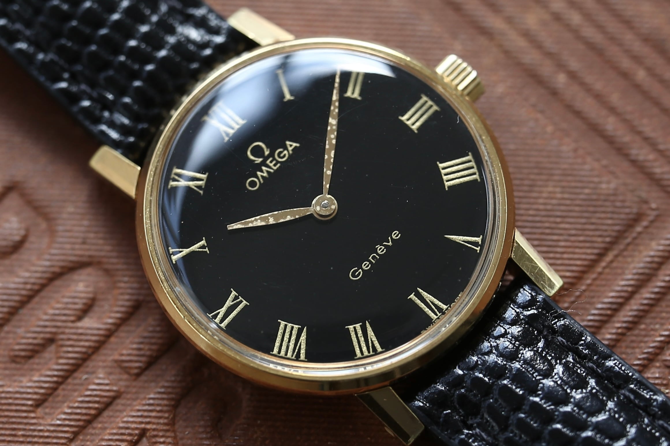 OMEGA】 1975年製 オメガ ジュネーブ レディース ブラックラッカー