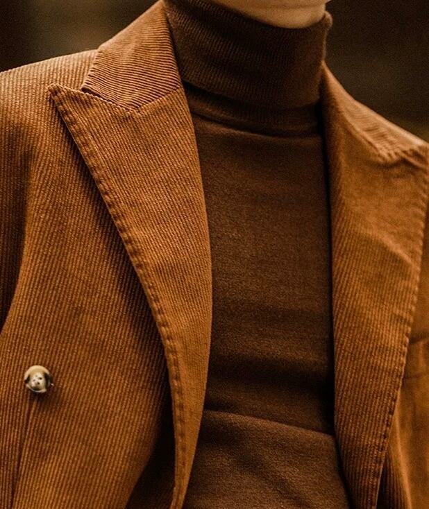 コーデュロイピークドラペルダブルブレスト【4色展開】 | SelFa