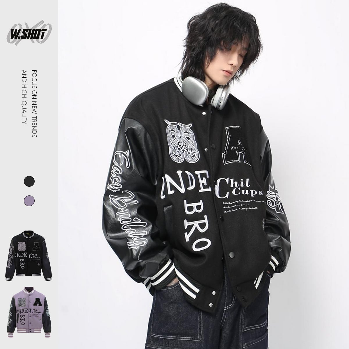 ストリート 刺繍 スタジャン T1633 | wshot