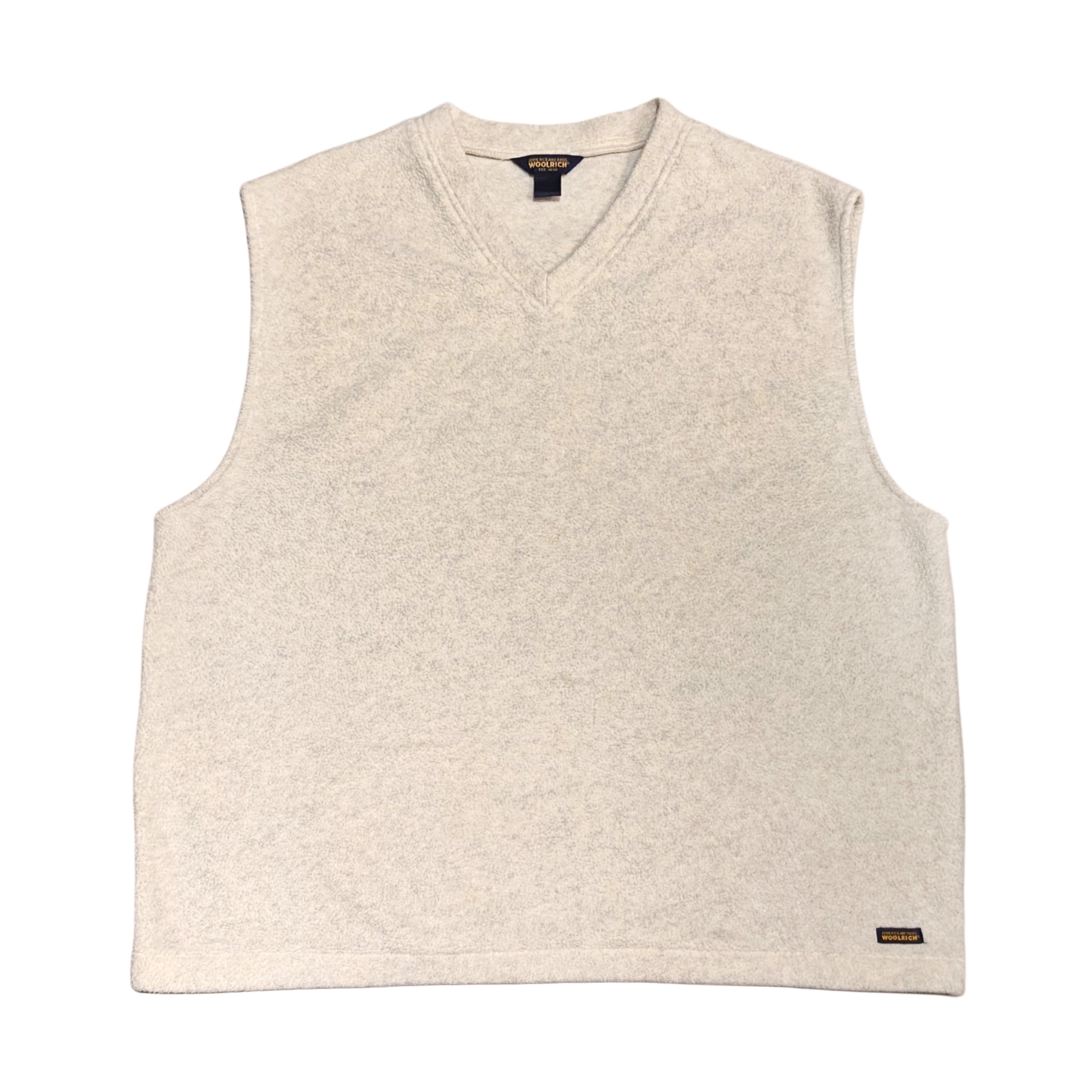 90s WOOLRICH ウールリッチ フリース ベスト【XL】アイボリー | BACK