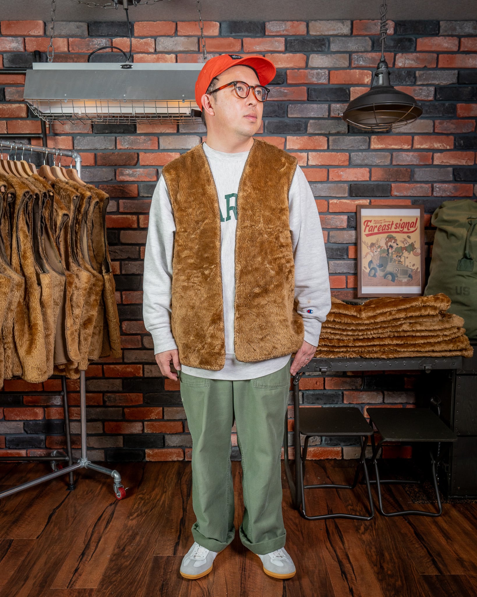 A297】Barbour 3warrant 00s Pile Linner Vest 