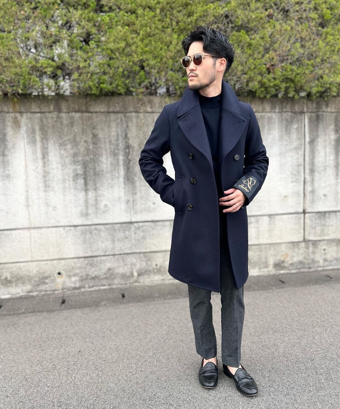 Sealup（シーラップ）GENOVA（ジェノバ）ウール メルトン Pコート NAVY