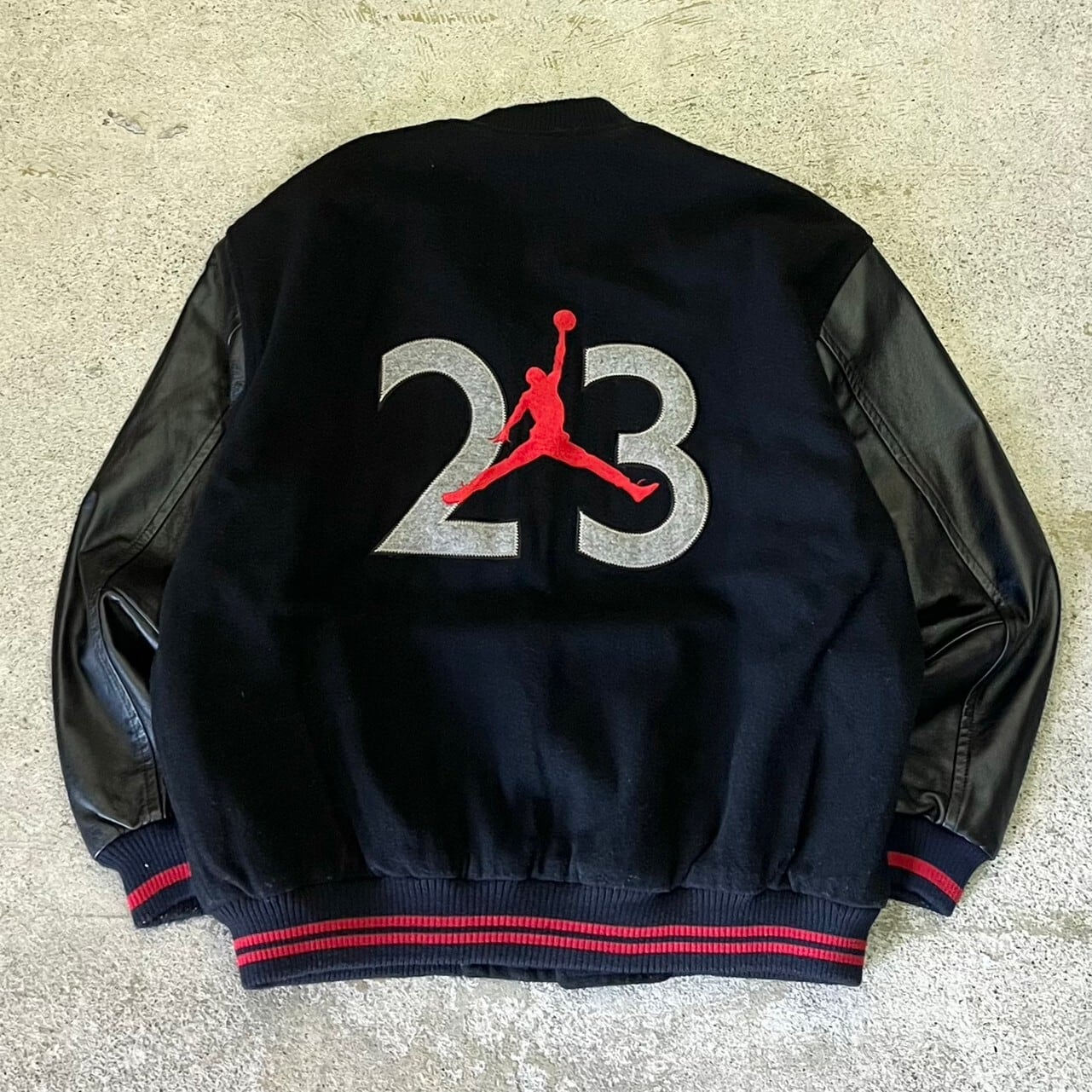 size 100】90s NIKE ナイキ JORDAN ジョーダン 本革 スタジャン