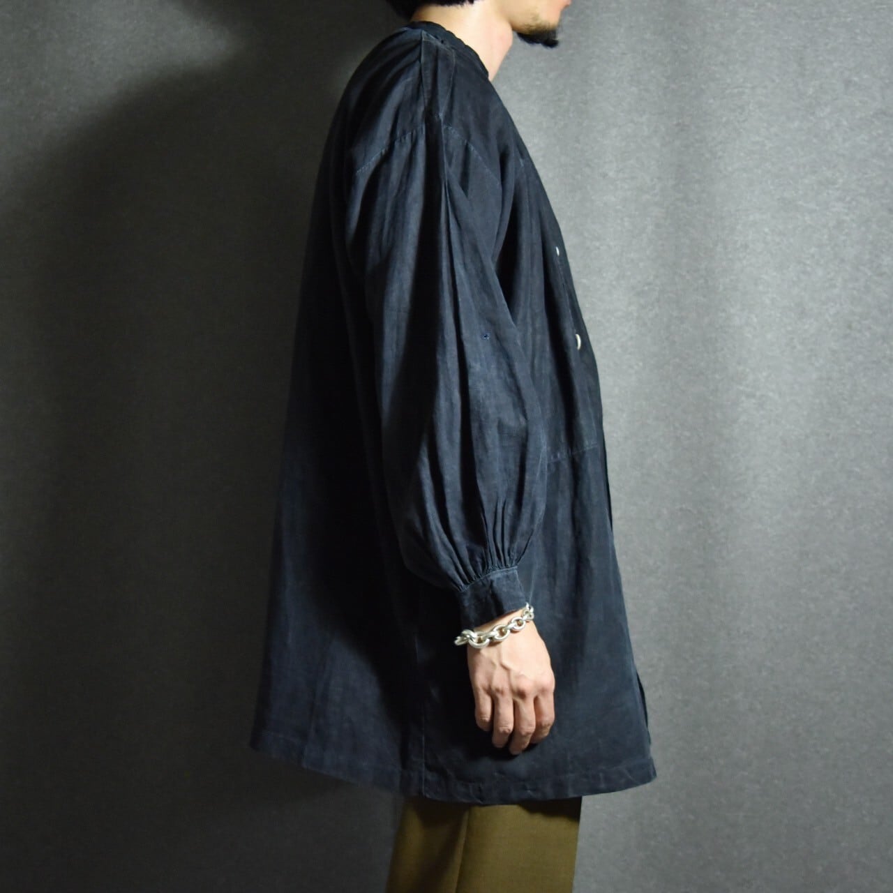 1930s French Antique Biaude Indigo Linen Smock フレンチ