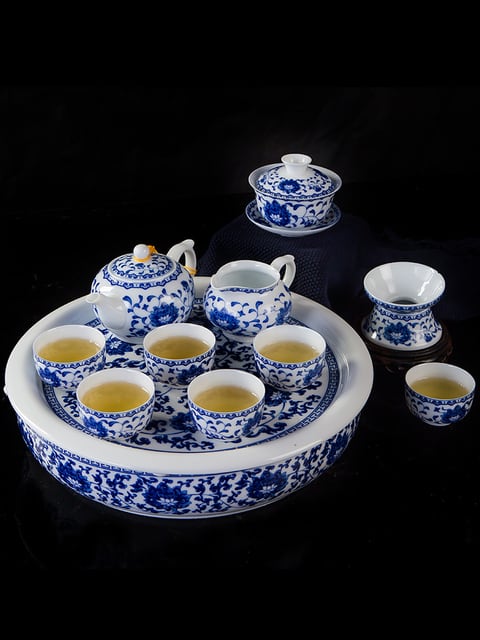 景徳鎮高級青花陶磁器カンフー茶器セット | Taka Shop