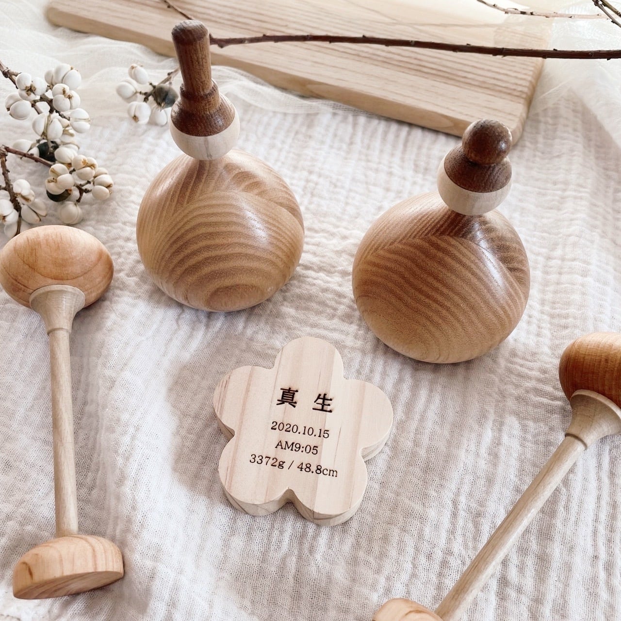 木製 雛人形 Type-B / 【2月末に発送】Wooden Hina Dolls 木製お雛様