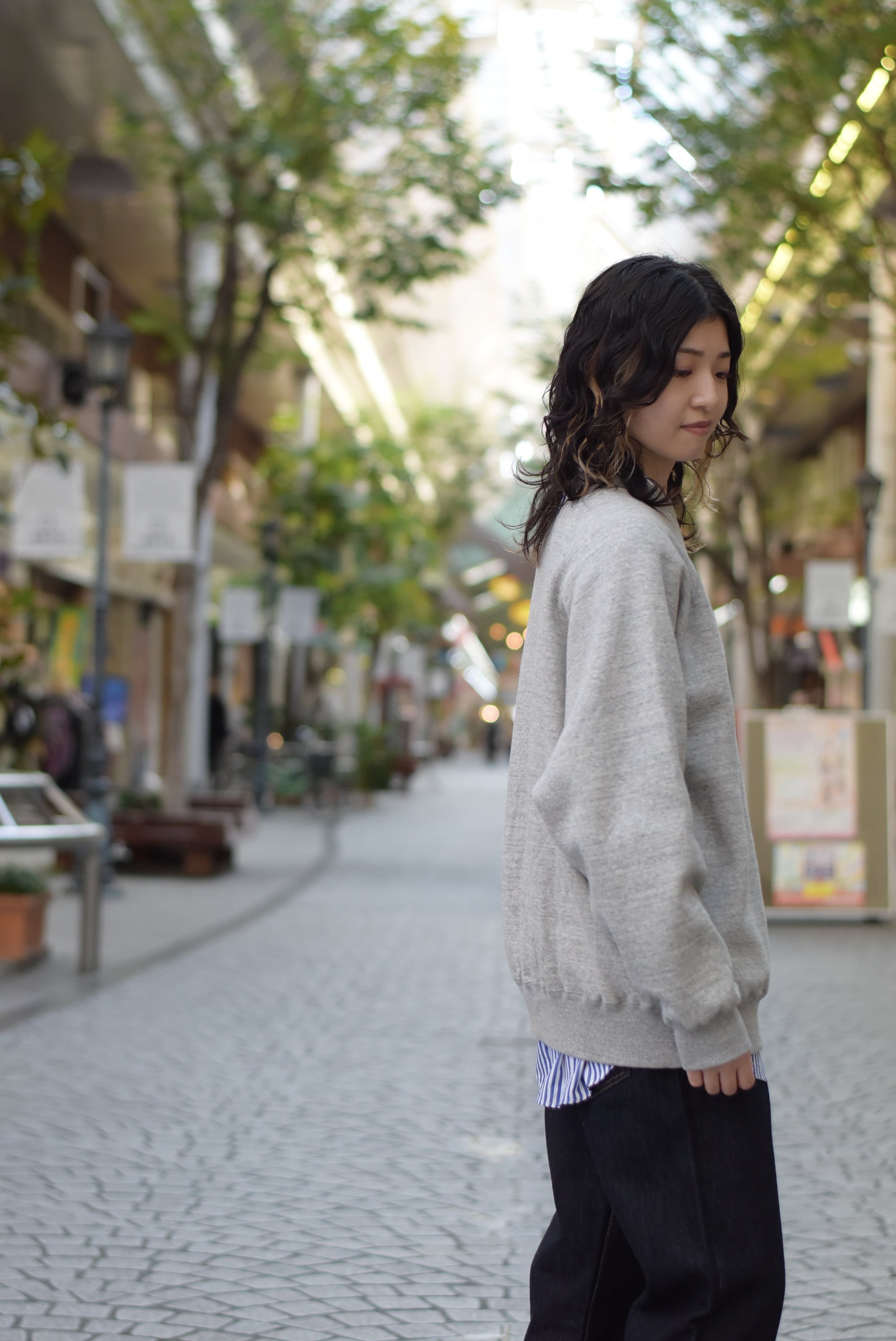 maillot】soft warm sweat big crew trainer | theater(シアター)