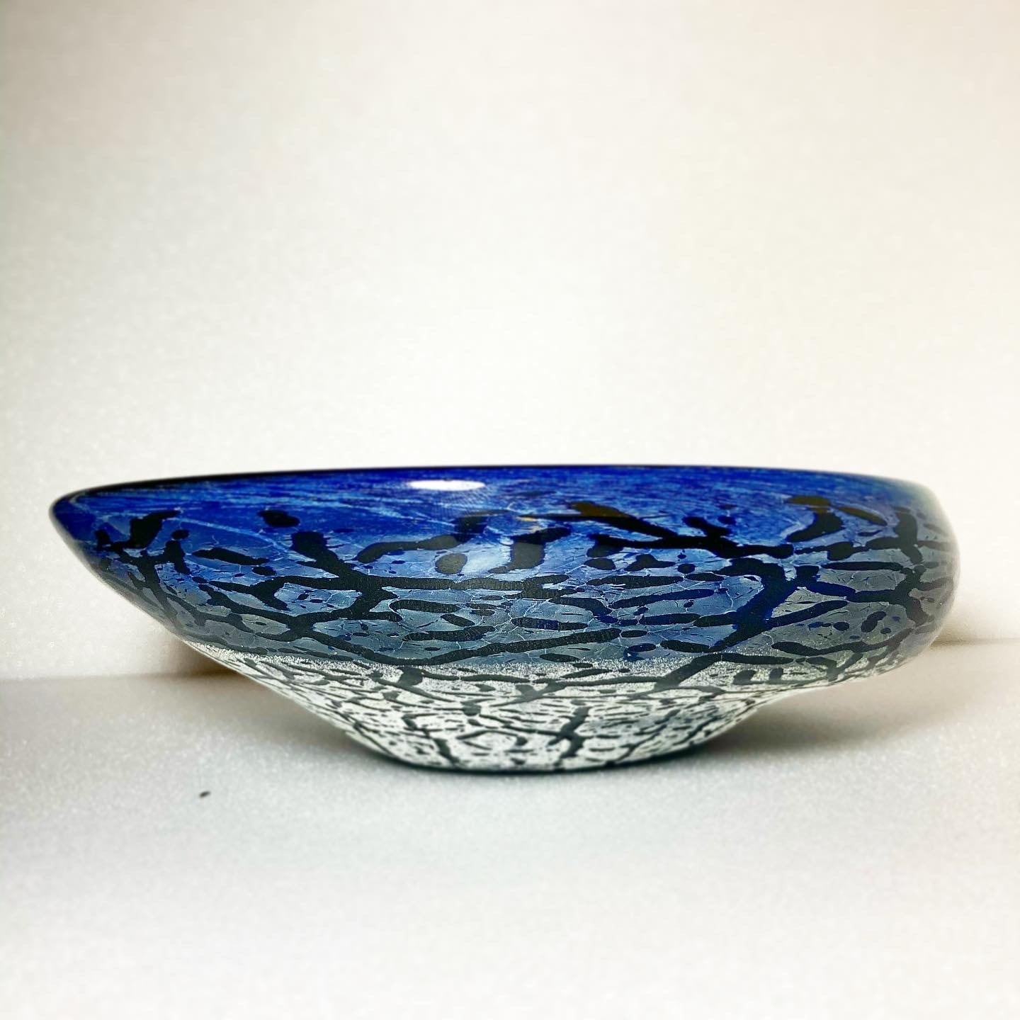 オーロラシリーズアイスカット 深皿大【稲嶺盛一郎作 】 | 琉球ガラス