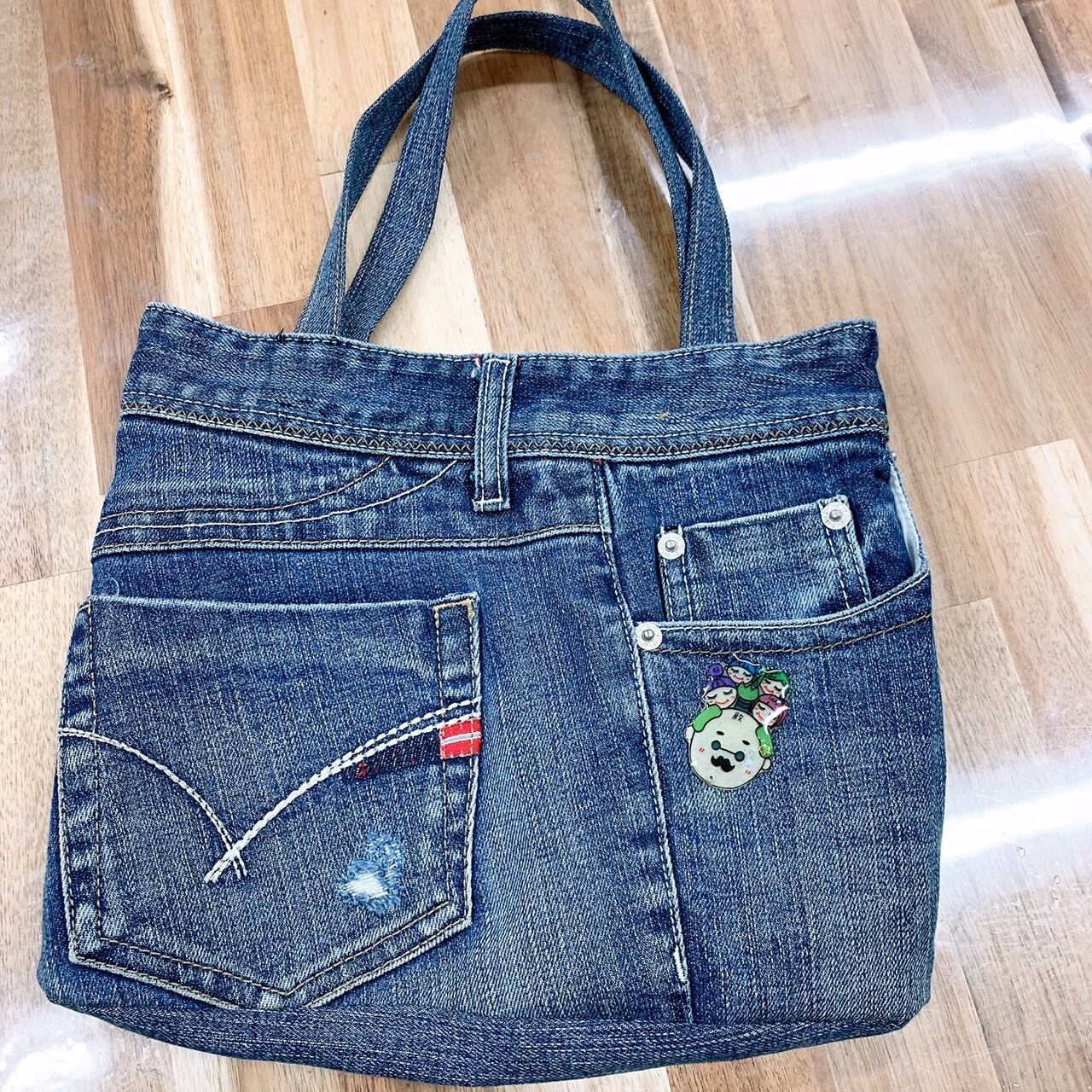 ハンドメイド⭐︎デニムリメイク⭐︎トートバッグ⭐︎Ladyちゃん集合体