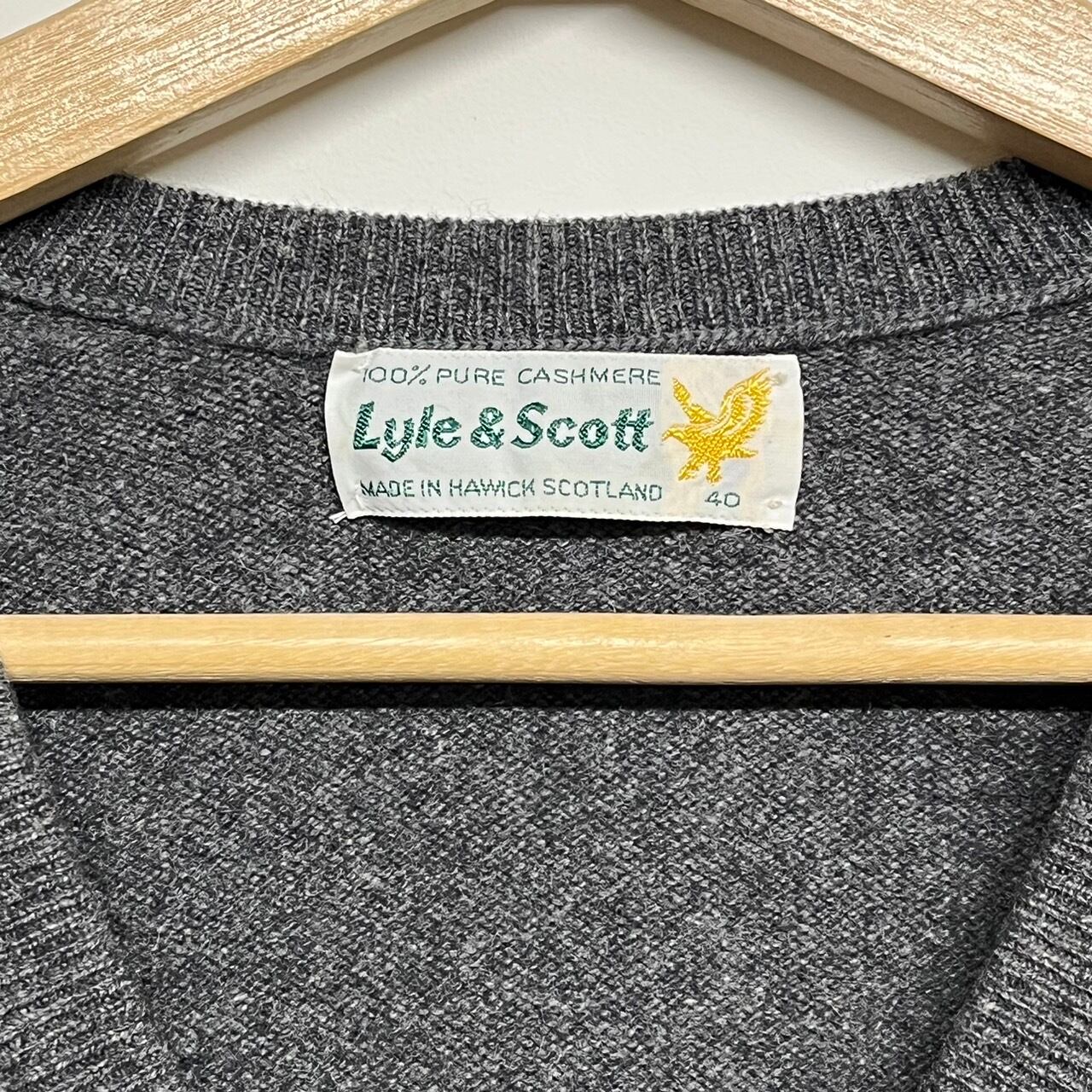 70's Lyle & Scott ライルアンドスコット アーガイル Vネック カシミア