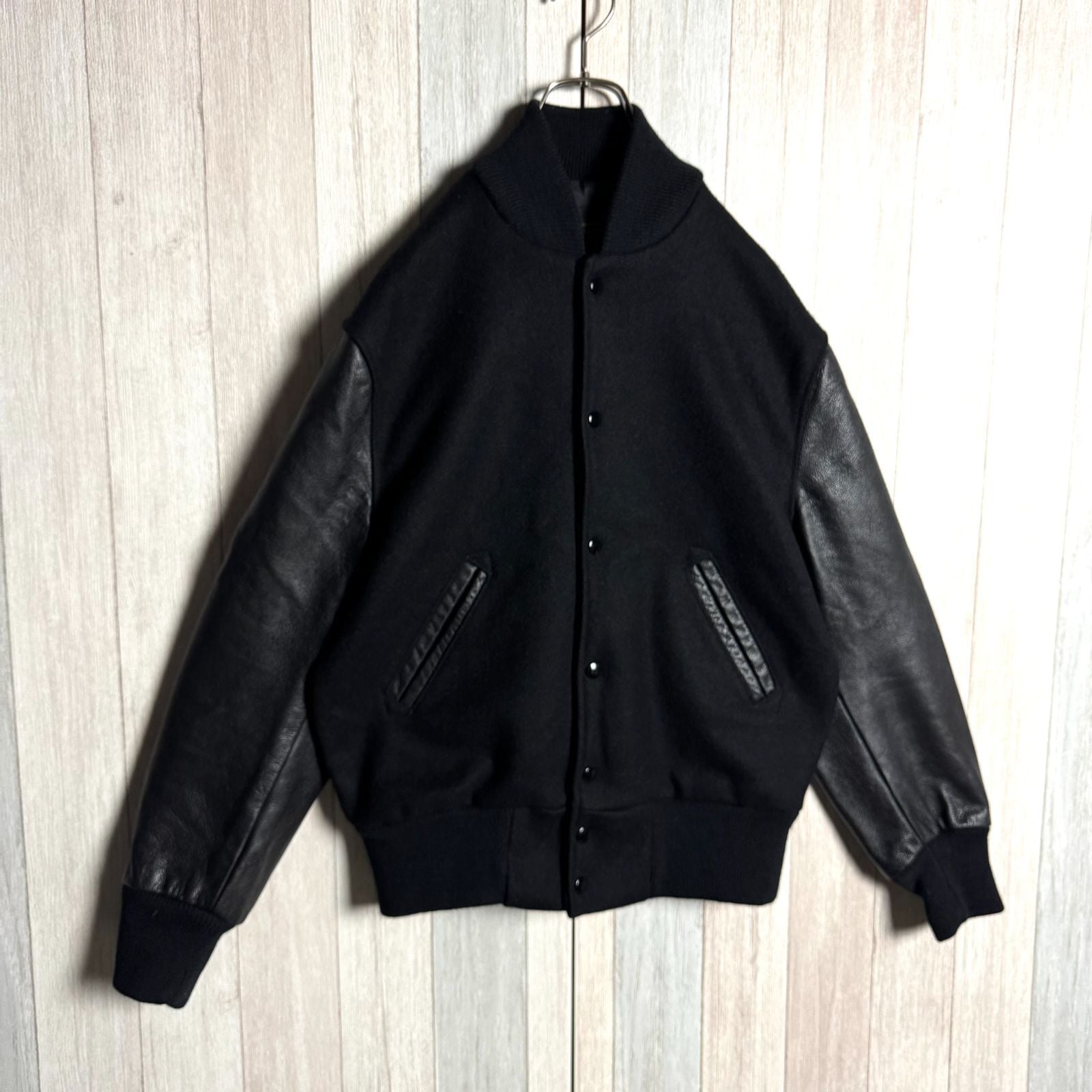 USA製 SKOOKUM スクーカム アワードジャケット 袖レザースタジャン