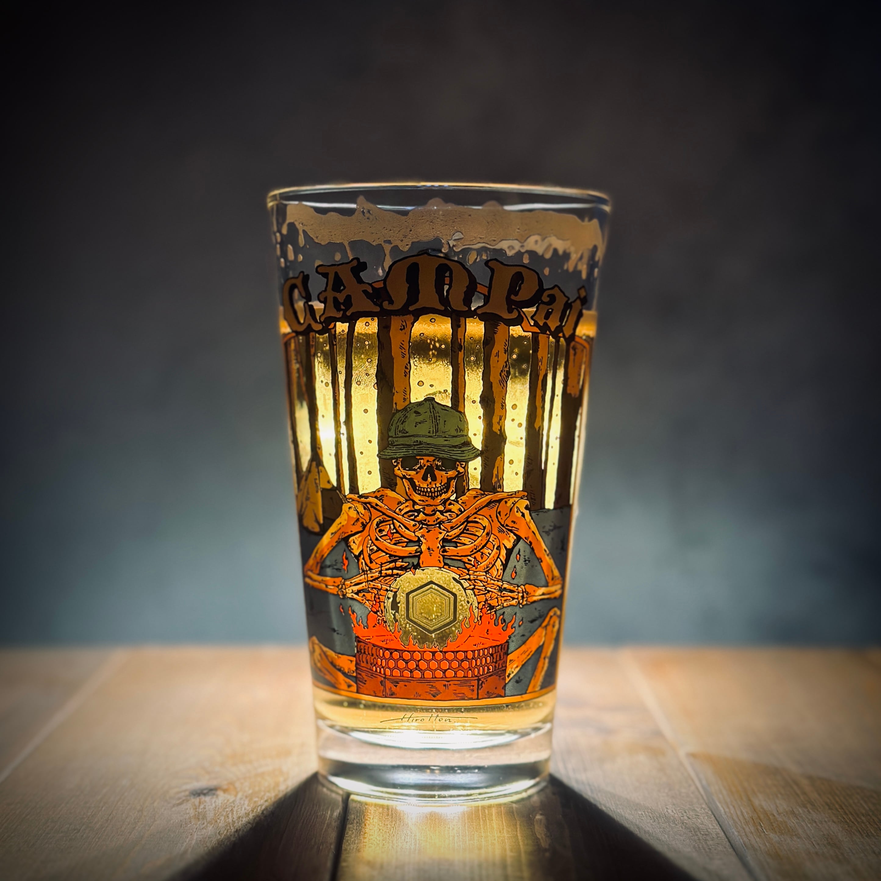 HILLS FIELD ヒルズフィールド オリジナルパイントグラス -キャンプぁ