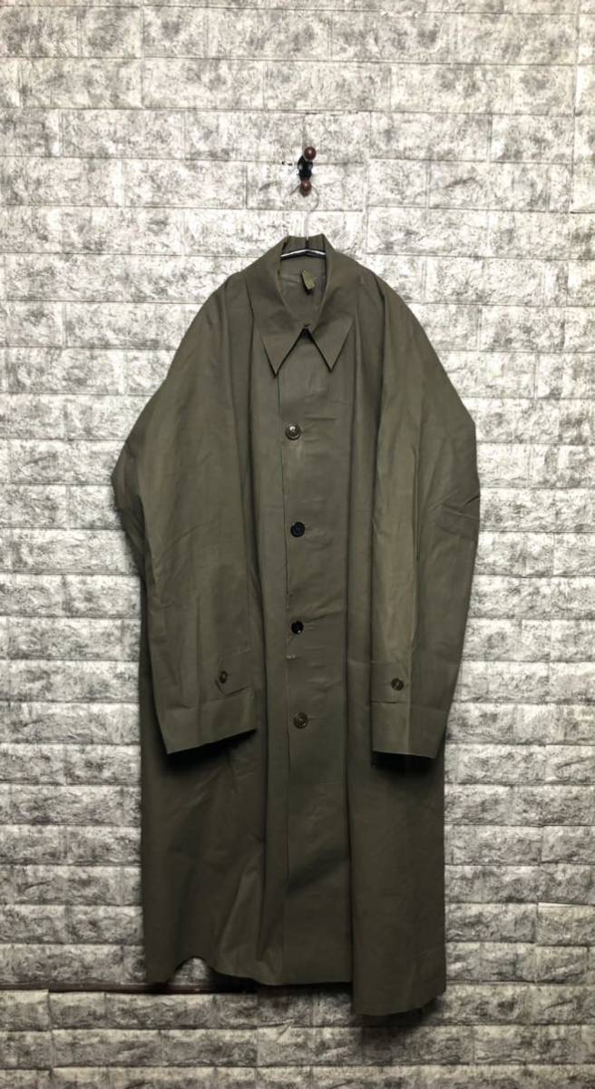 貴重 1940's US ARMY 米軍実用 ラバー レインコート ヴィンテージ WWⅡ