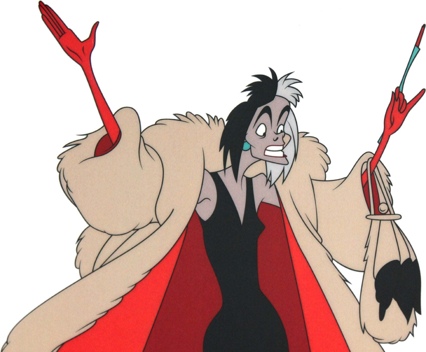 ディズニー セル画「101匹わんちゃん/クルエラ ド ヴィル」額縁2種選択