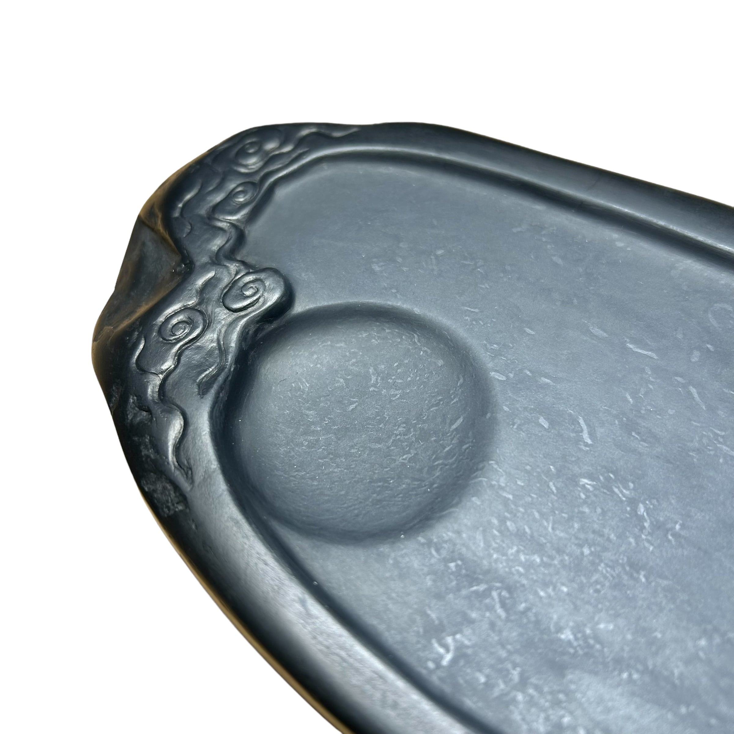 ゆう】 ◇橋頭石硯／同石蓋付／旧満州産時代硯／潤緑