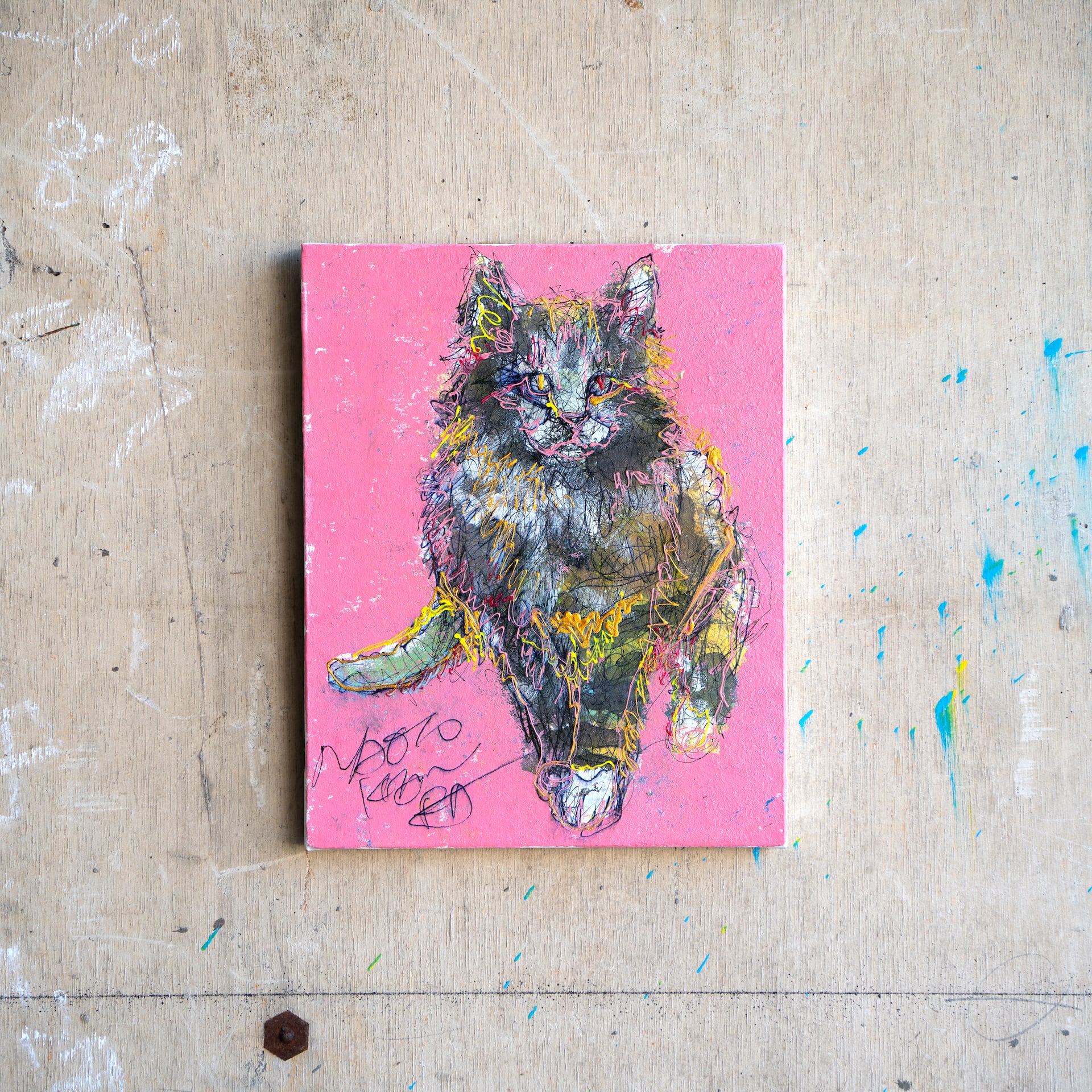 原画 F3 「26528 知り過ぎてしまったネコ」 | NAOTO KITAMURA ONLINE STORE