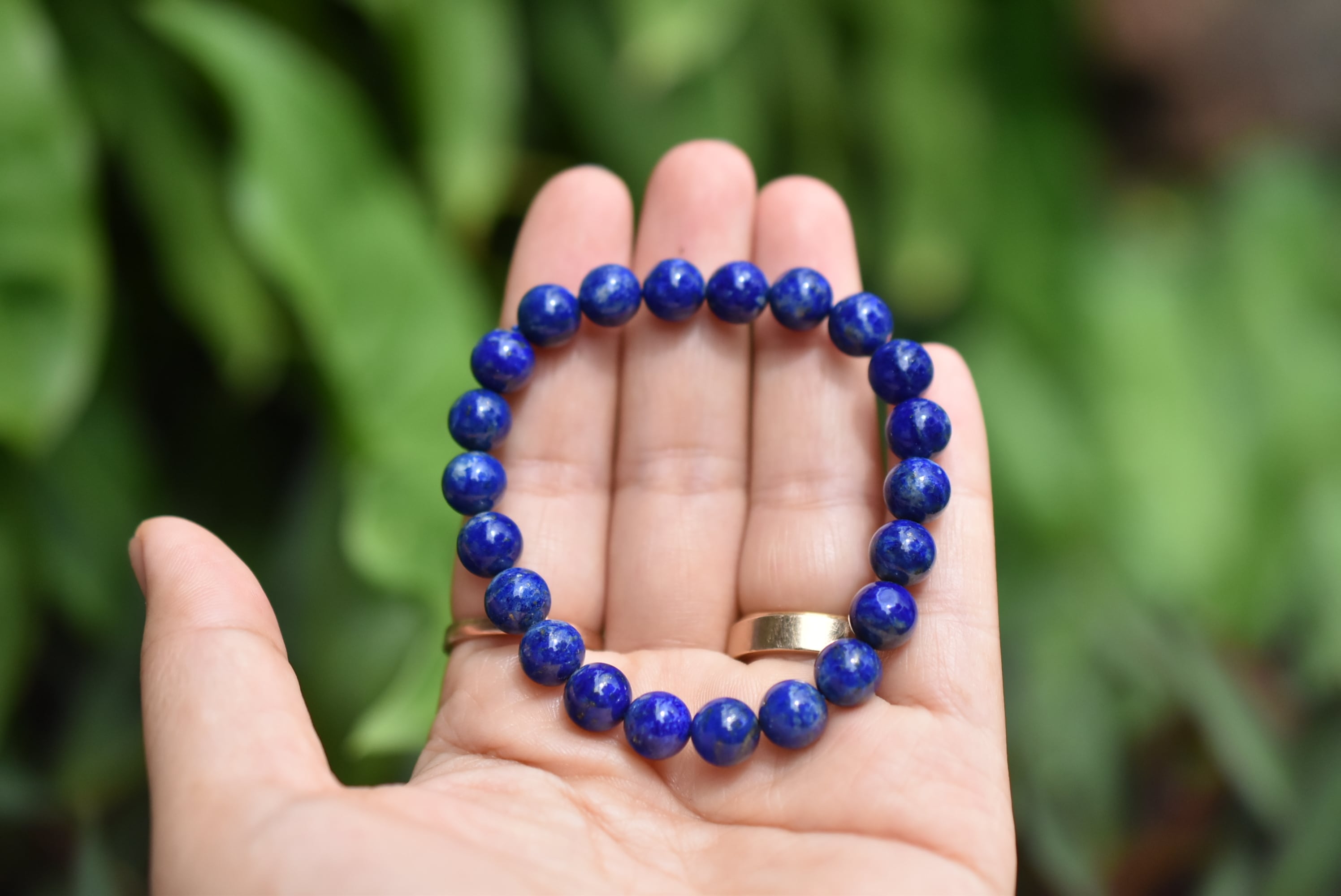 鮮やかブルー☆チリ産☆ラピスラズリ ブレスレットs870 | Funky garuda