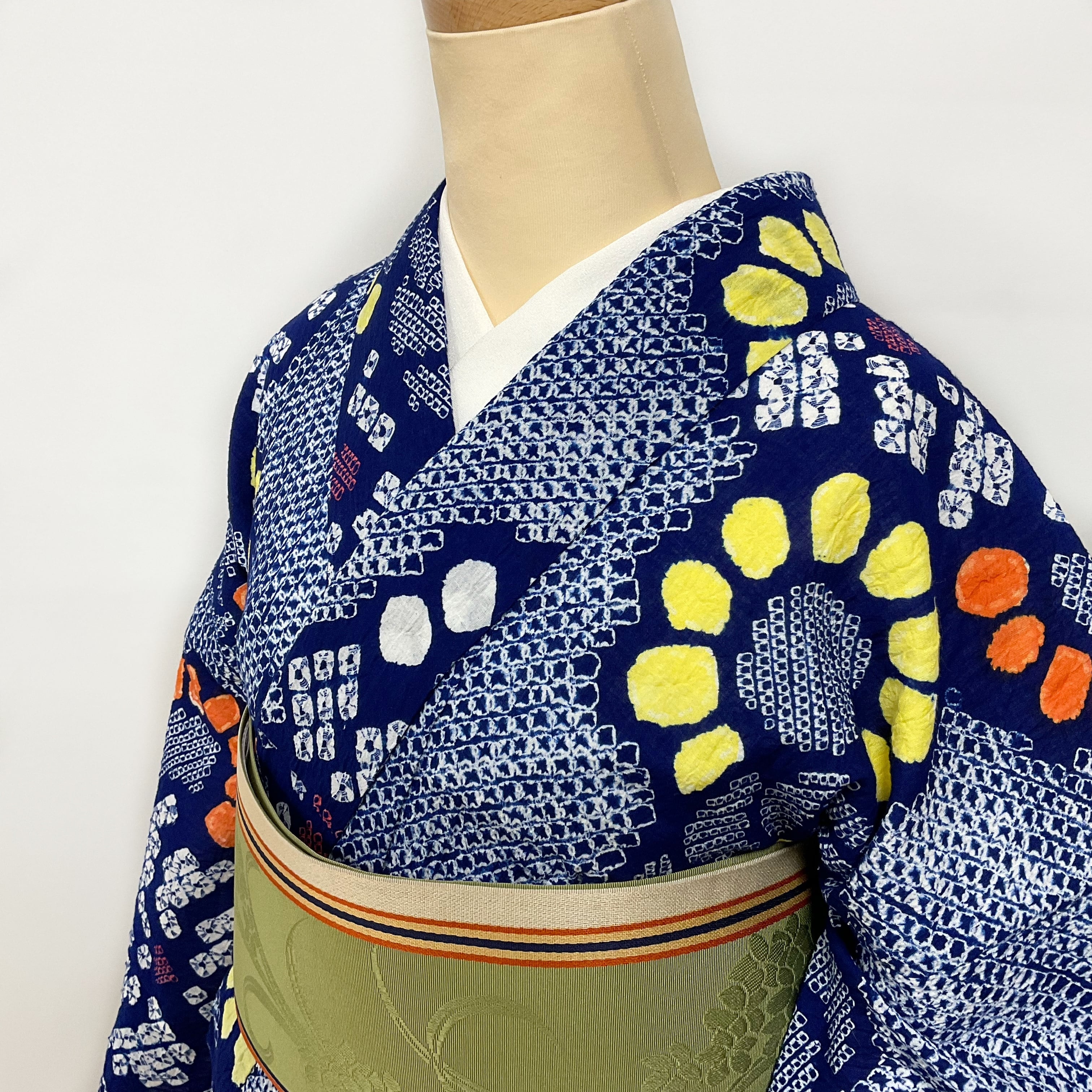 有松絞り 浴衣 花柄【231722】 | くれはとり