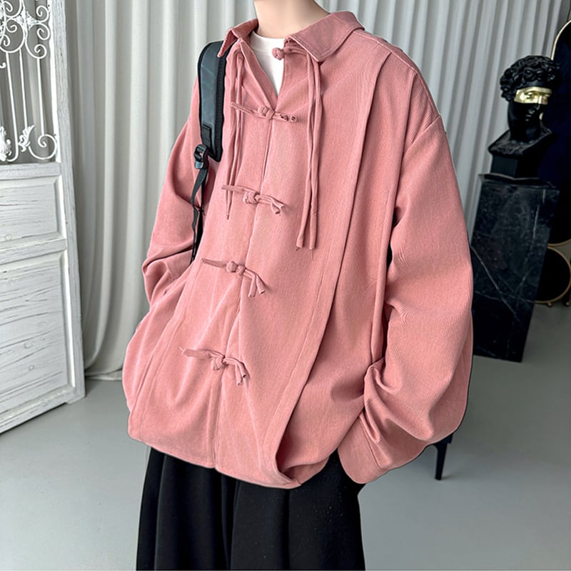 CEXUシリーズ】☆チャイナ風シャツ☆ 3color トップス チャイナボタン