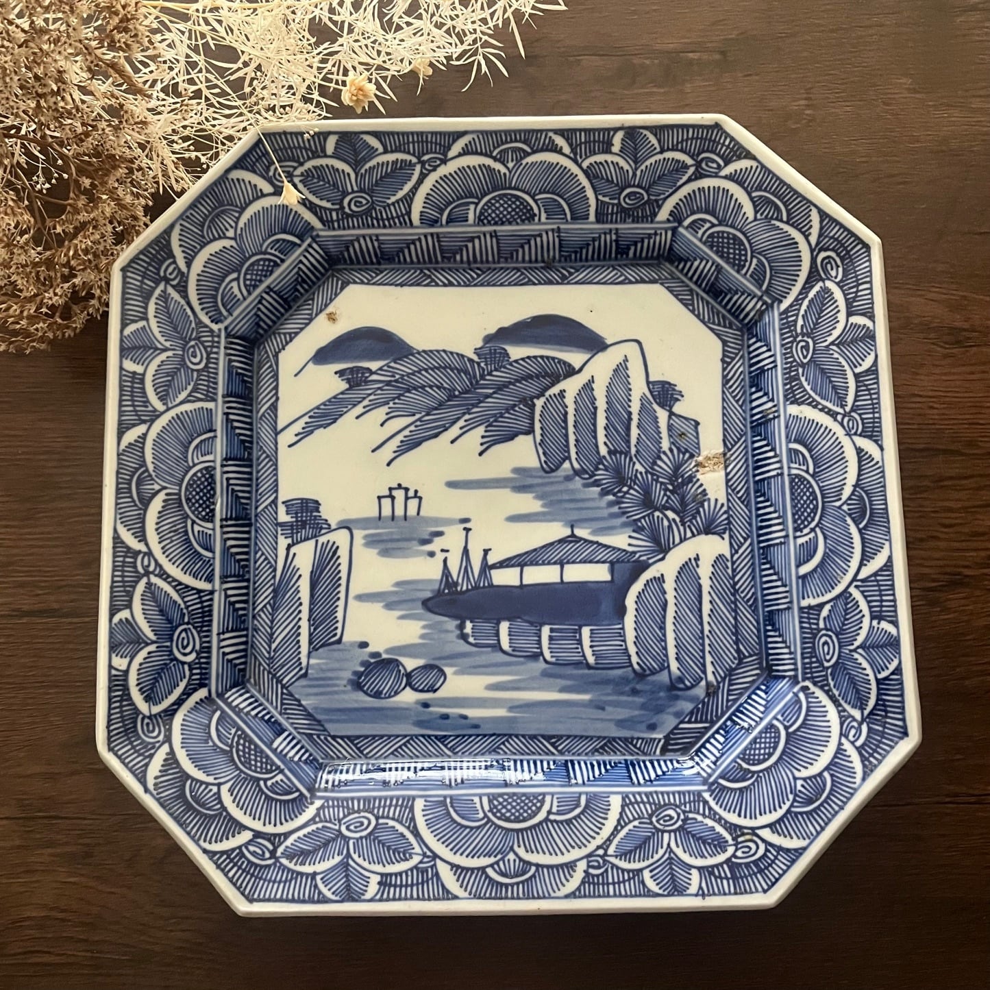 伊万里染付角大皿 玩 | 古美術 希 のぞみ 美術・デザイン事務所