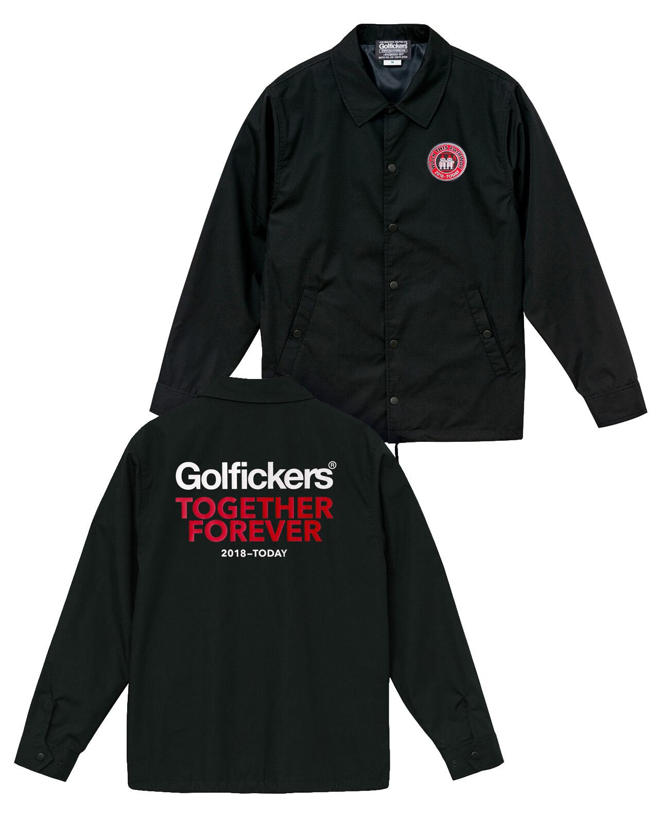 HOLE 643] 8th Anniv. Coach Jacket -Black- ☆予約商品 | Golfickers