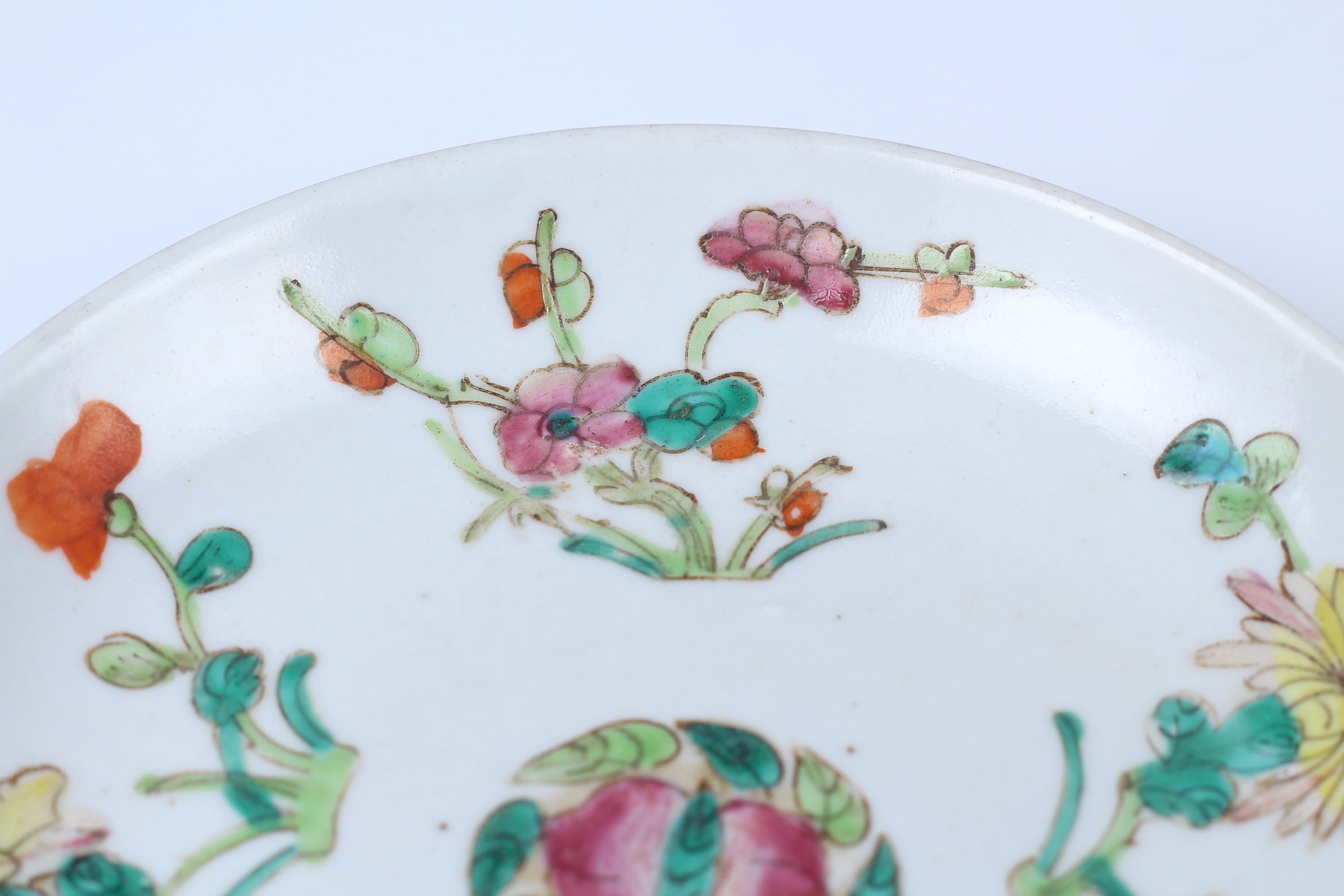 清時代 粉彩四季花卉皿 | 正一 古美術