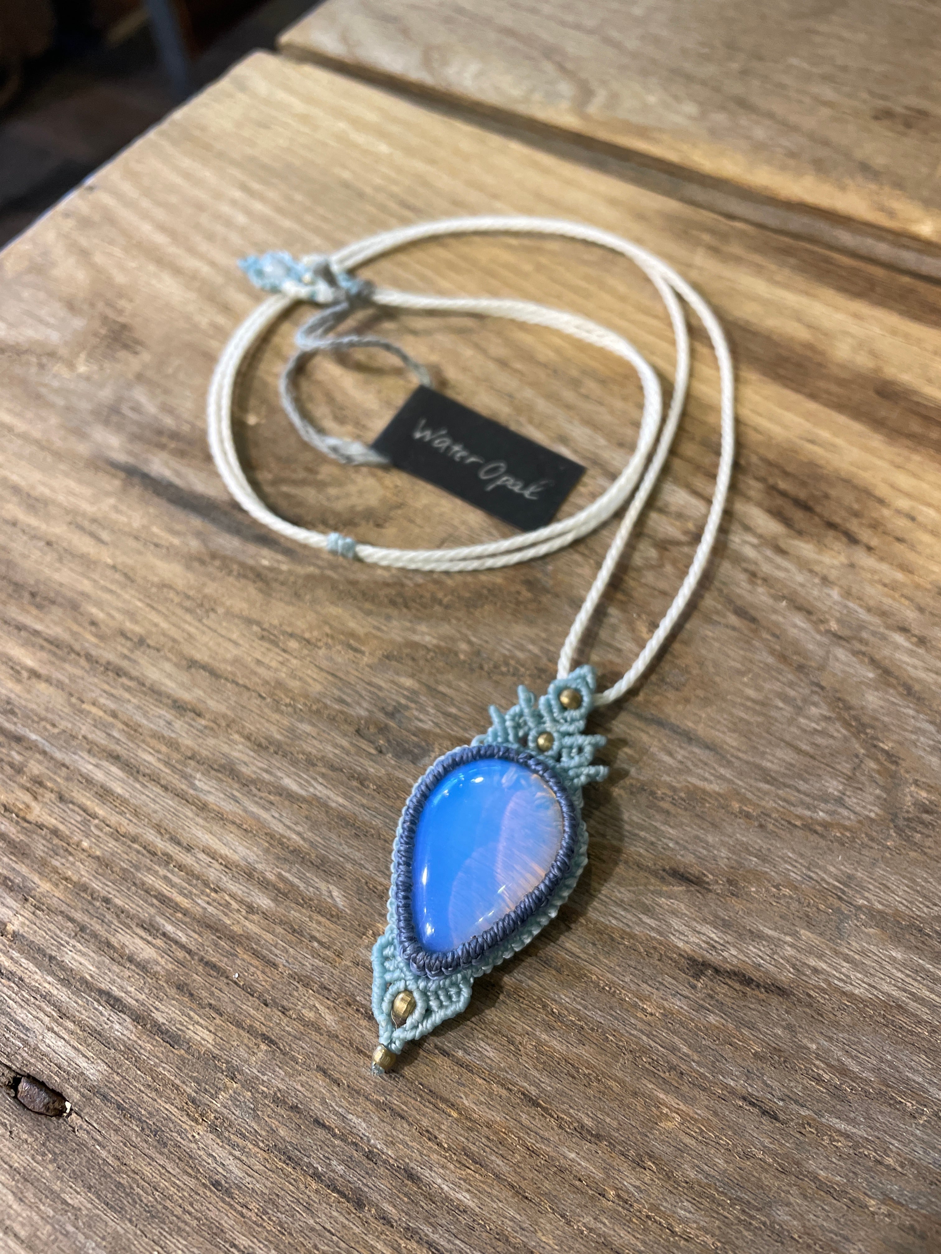 Tapisca マクラメネックレス Water Opal | 菊屋雑貨店｜Wood furniture