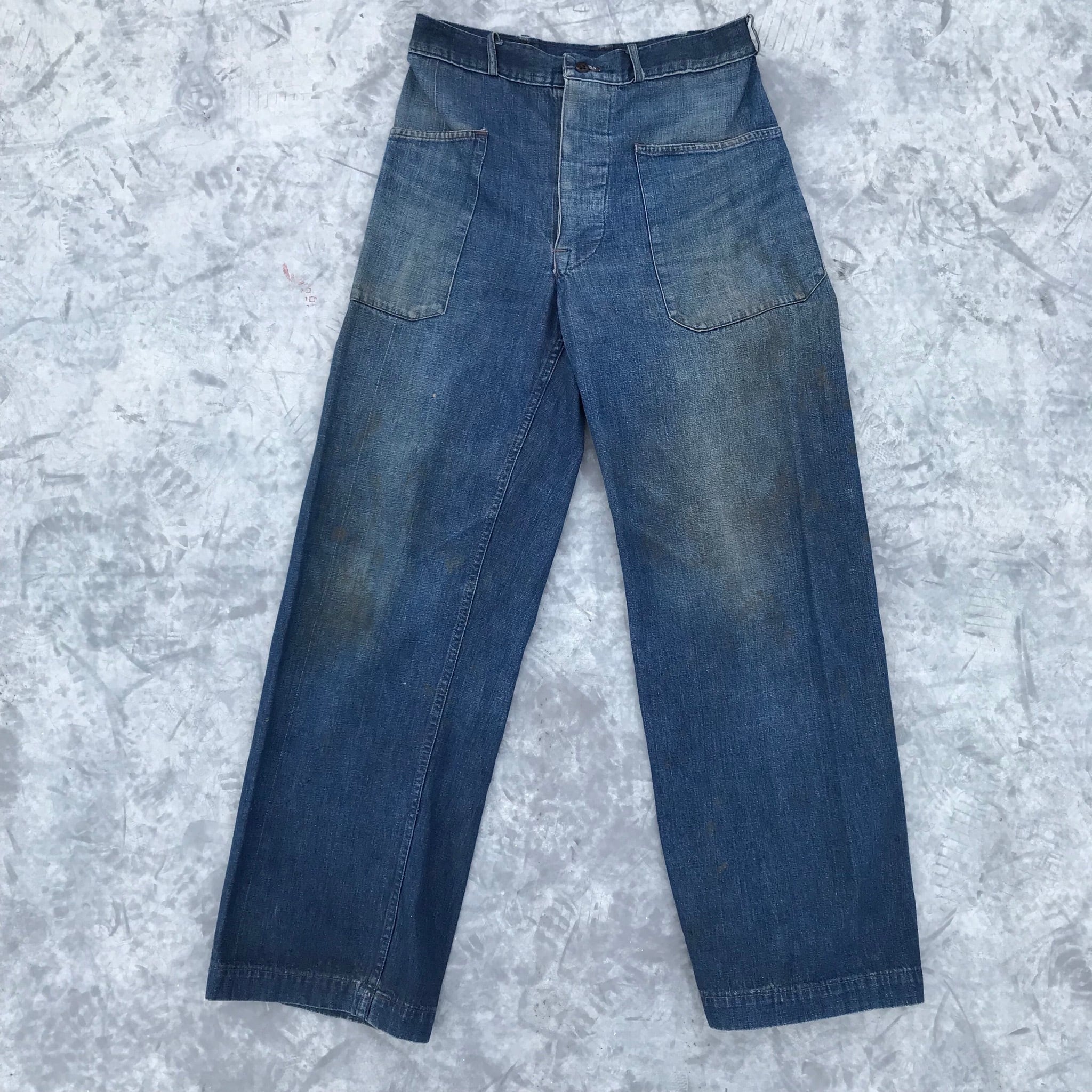 40's U.S.NAVY デニムセーラーパンツ WW II 巻きパンツ