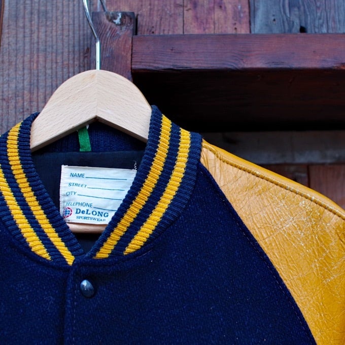 1970s~ Delong Varsity Jacket Size 42 / デロング スタジャン