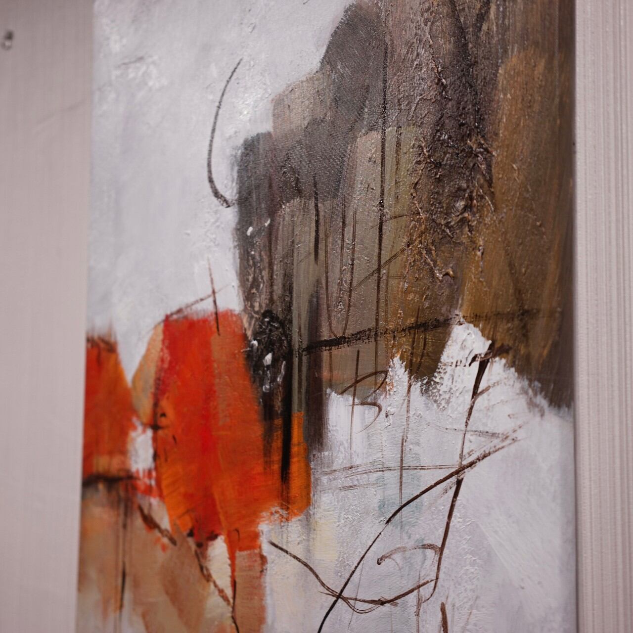 油絵 現代アート 赤&緑Ⅱ 作者あんどうまさひろ 油彩画 油絵 現代