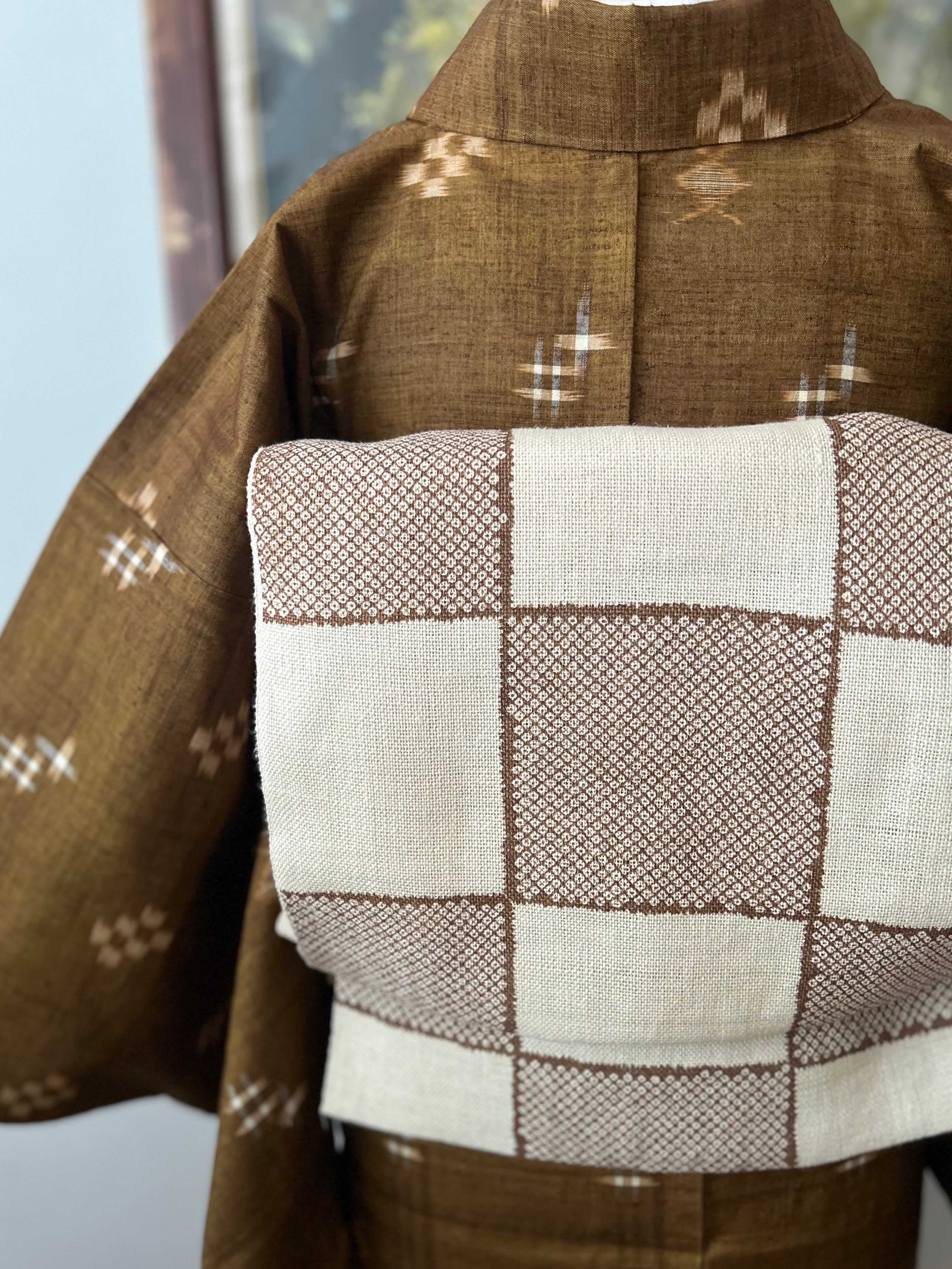 夏八寸麻名古屋帯 長尺 2040-00356 帯幅広め | キモノnao