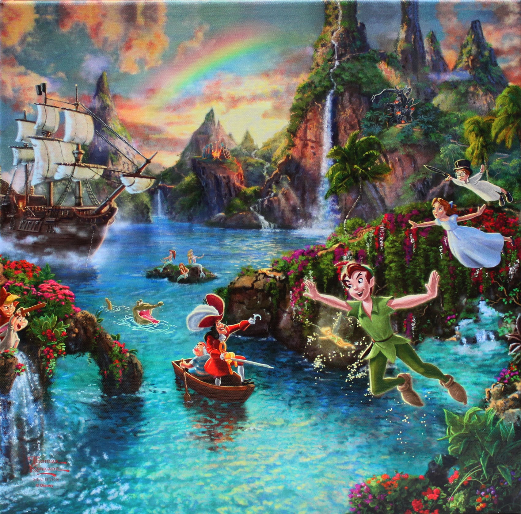 ディズニー「ピーターパン/ネバーランド」作品証明書 展示用フック付