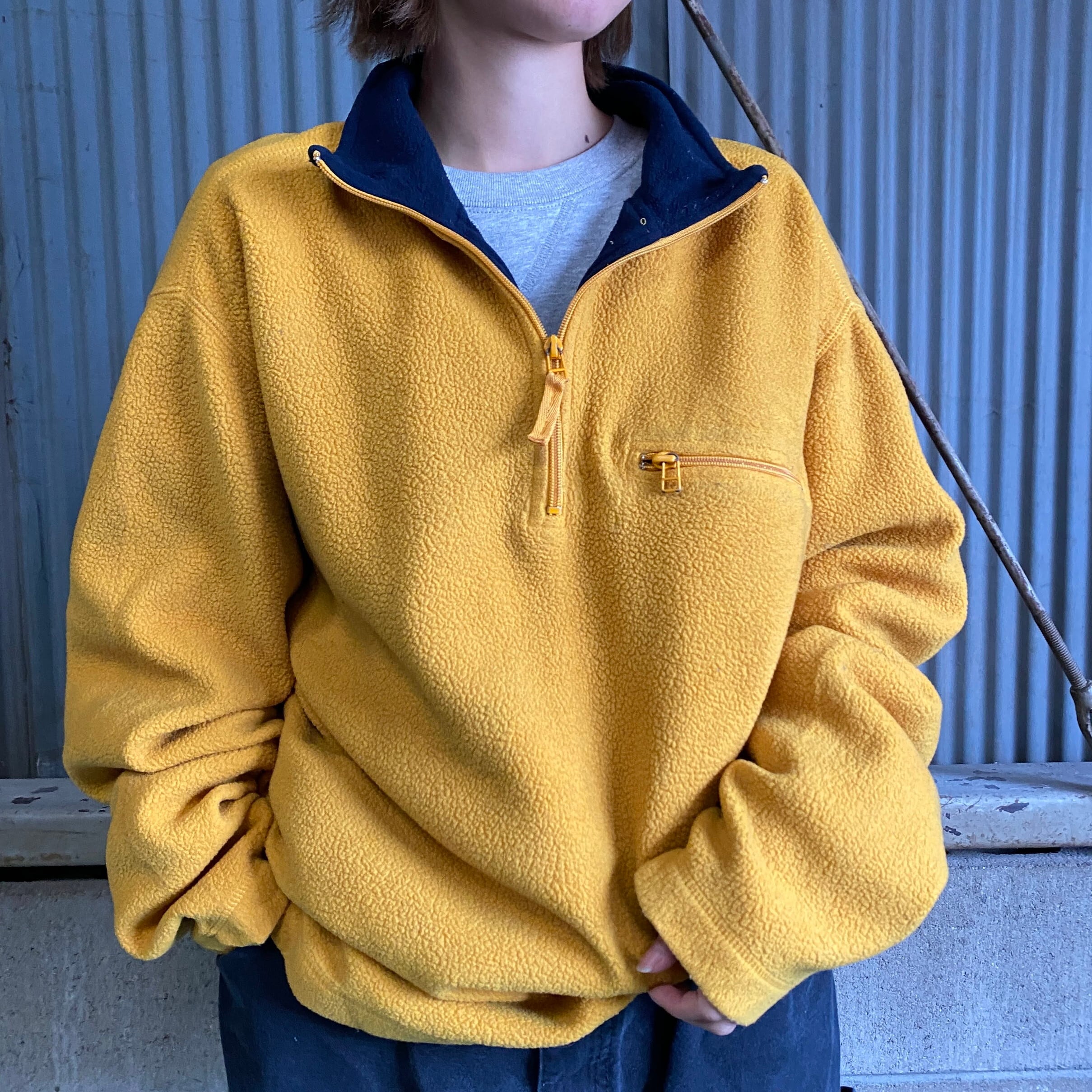 90sFILAビンテージハーフジップスウェット アメリカ古着90s ハーフ