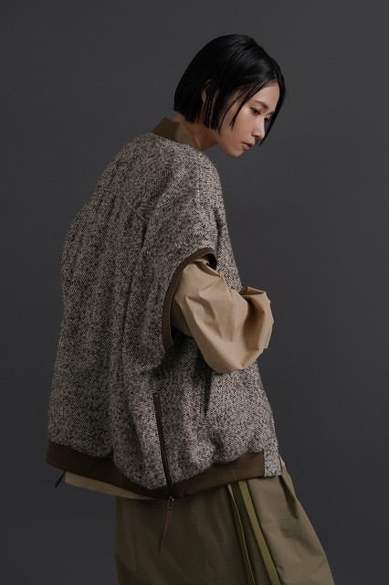 ⭐︎予約販売【 CYAN TOKYO 】ネップツイードミリタリーウールベスト