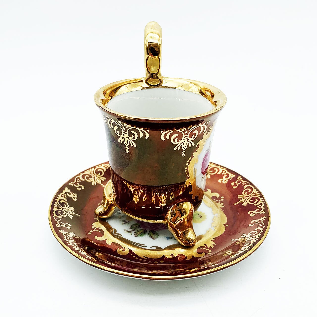 大橋陶器 デミカップ カップ＆ソーサー 箱付き 926エンヂ かわいい昭和