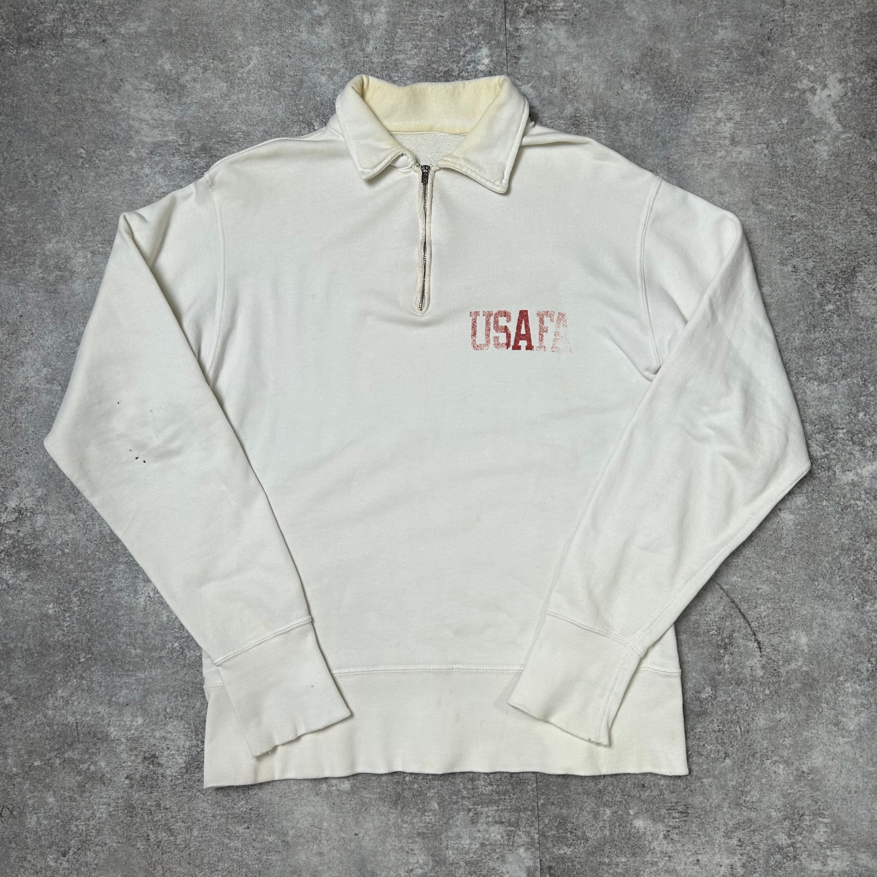 60's 70's 60s 70s USAFA ハーフジップ スウェット TALON USA製