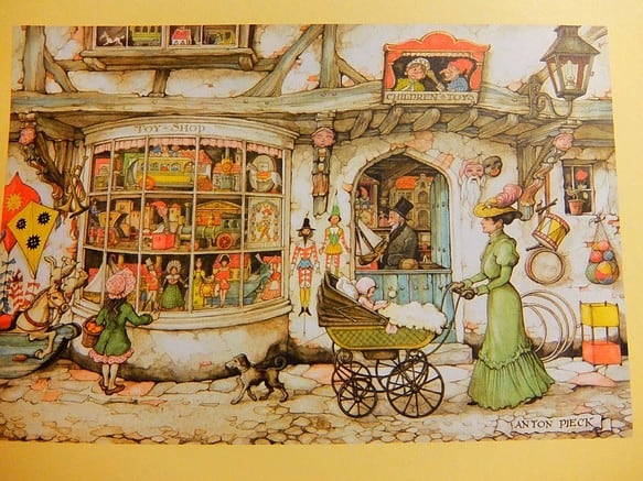 送料無料】アントンピック トイショップ シャドーボックス用プリント6