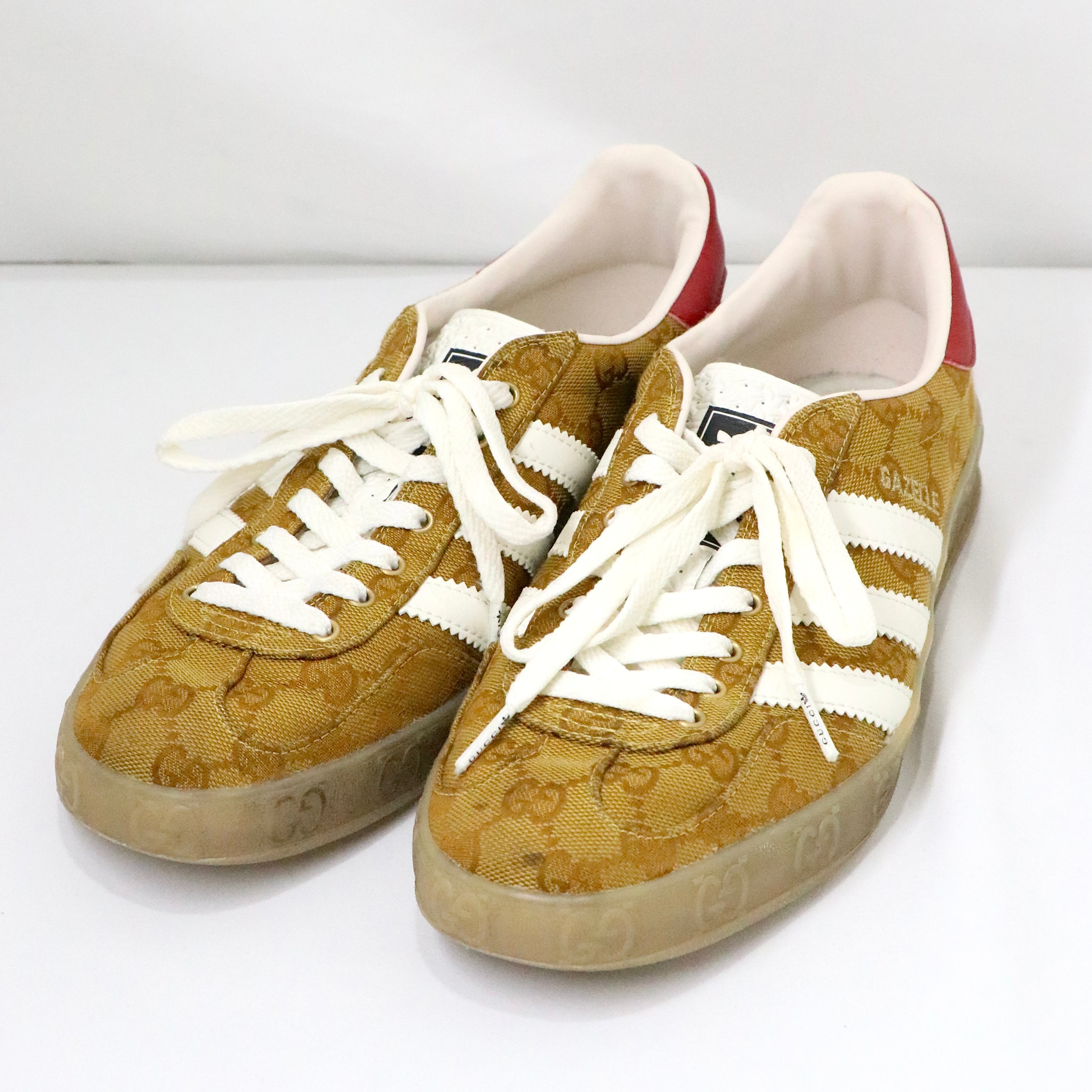 GUCCI×adidas コラボ ガゼル スニーカー GGキャンバス グッチ