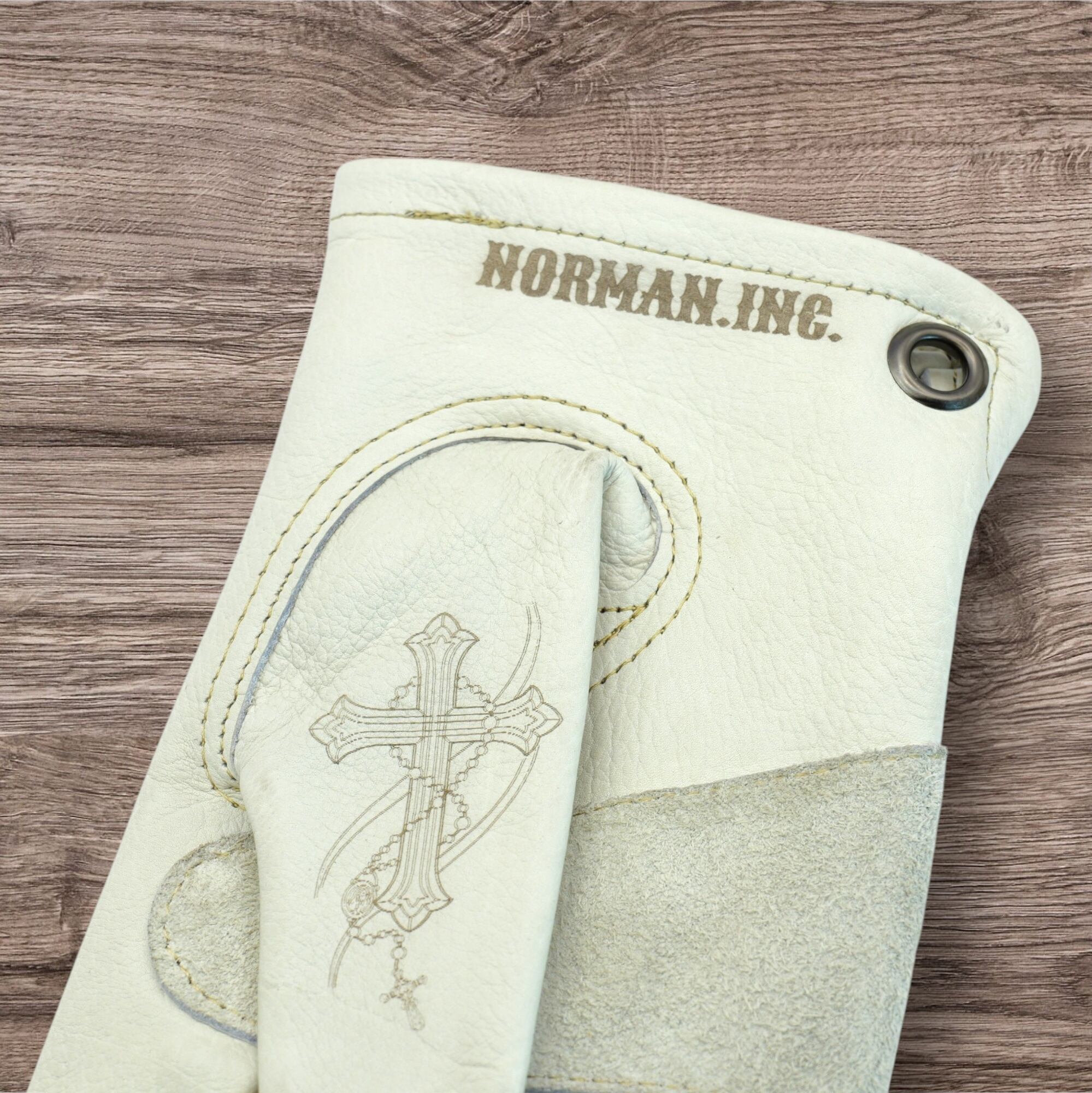 牛革 レザーグローブ ホワイト 白 アメリカン バイク ハーレー