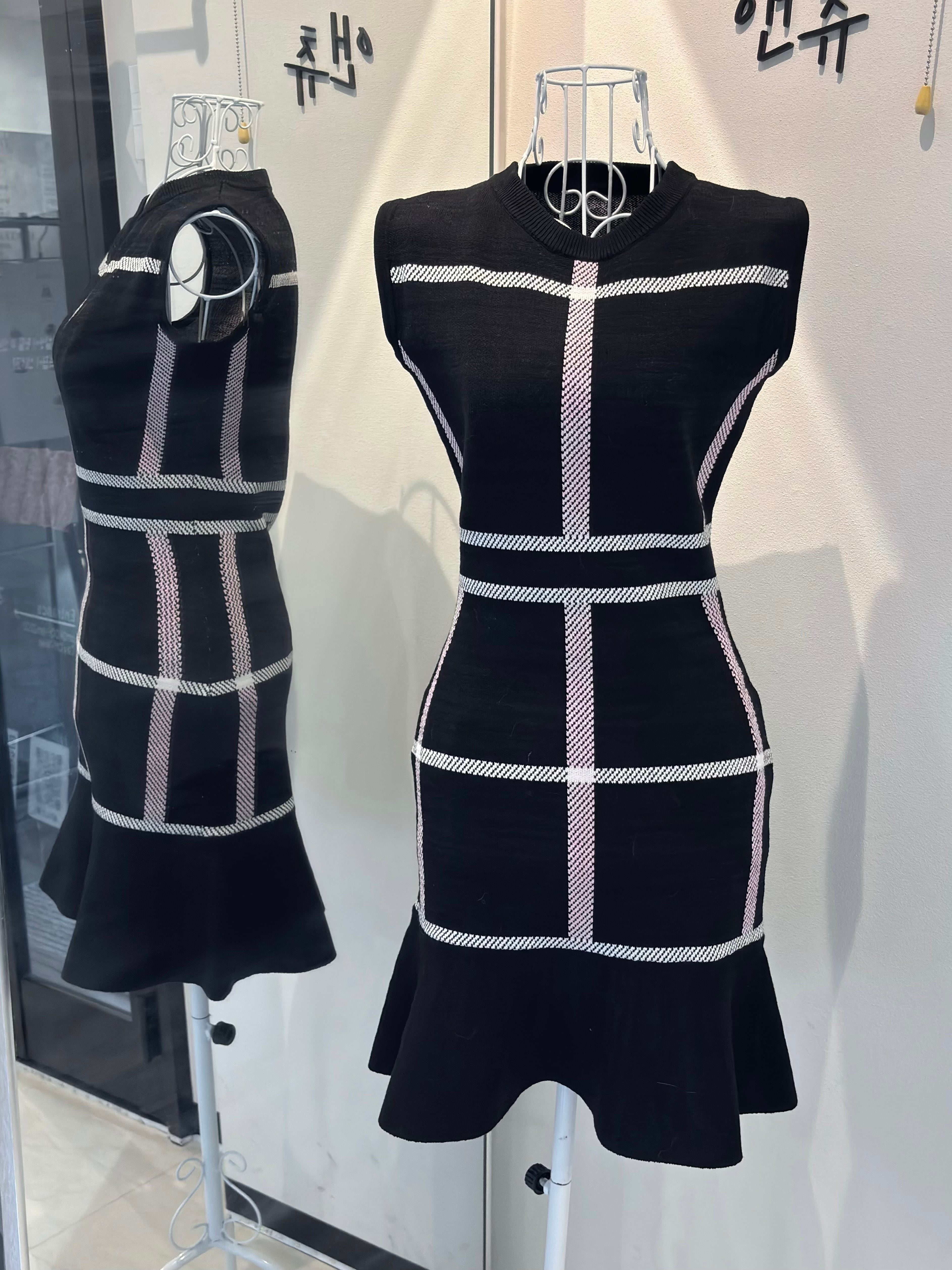 Lumignon original ♥ love check summer knit op 【ピンク×ブラック