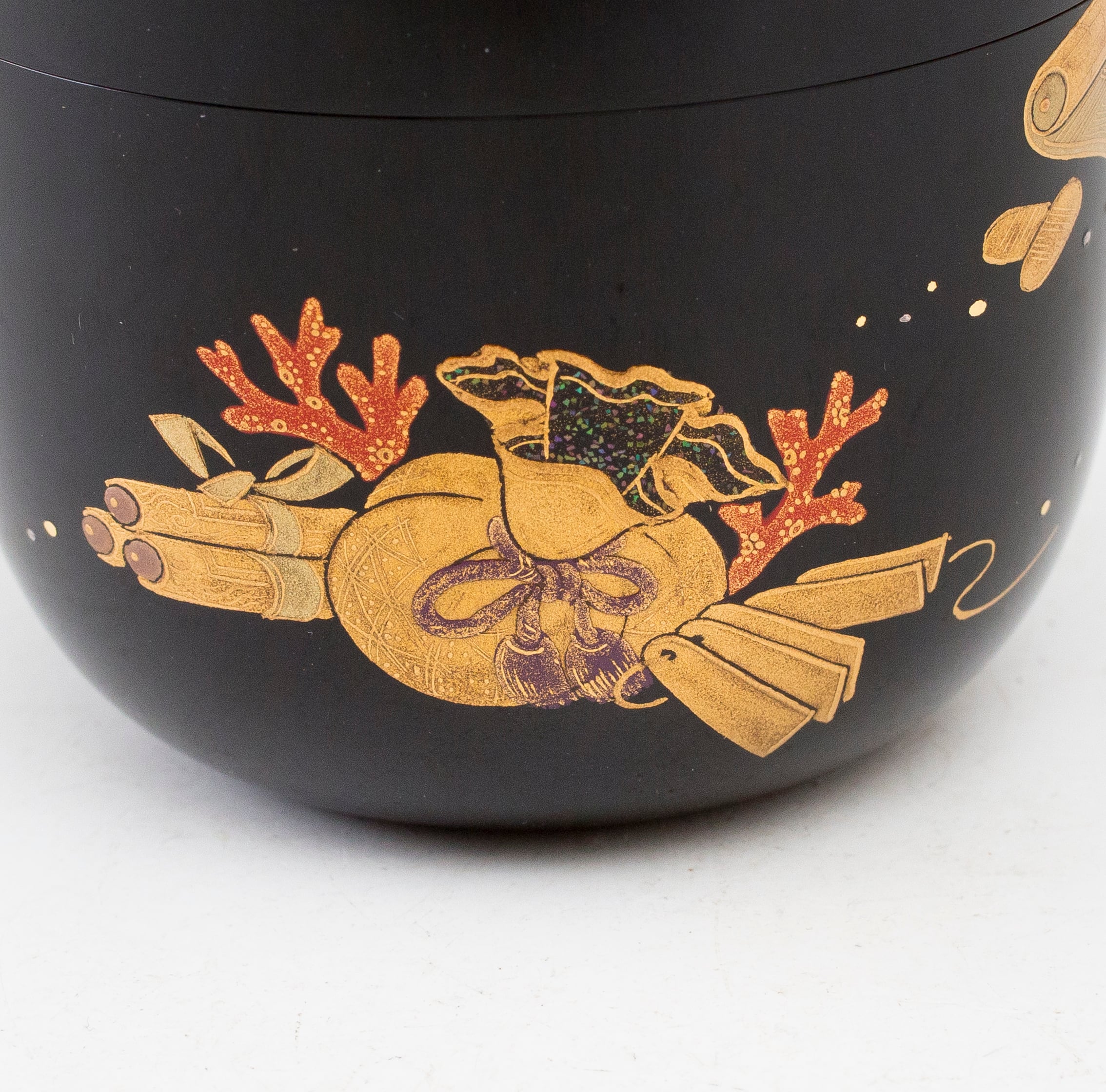 山中塗 加賀蒔絵 宝尽蒔絵 棗 大棗 内銀 林勝 宝尽くし文様 吉祥文様