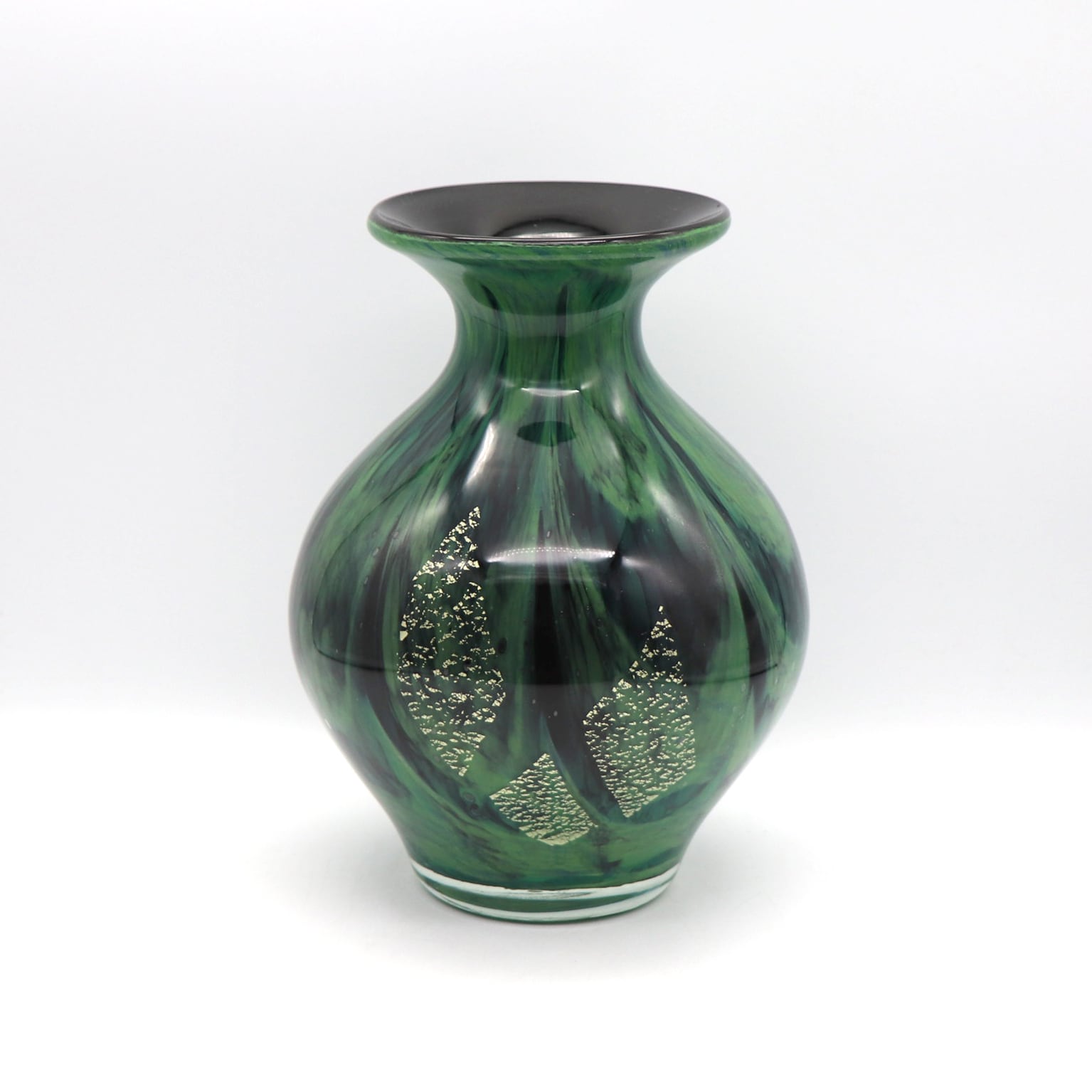 津軽びいどろ・ガラス花瓶・壺型花器・No.210912-042・梱包サイズ80