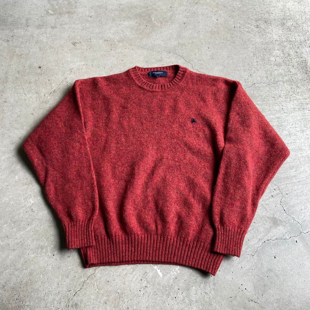 BURBERRY バーバリー クルーネック ウール ニットセーター レディースL