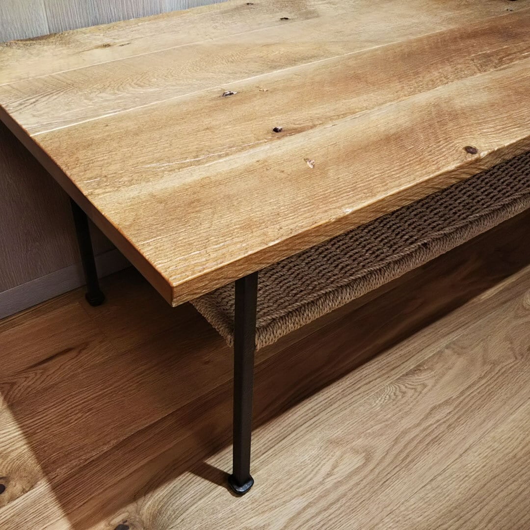 古材】アイアンレッグ ローテーブル グレイウッド | MAJI FURNITURE