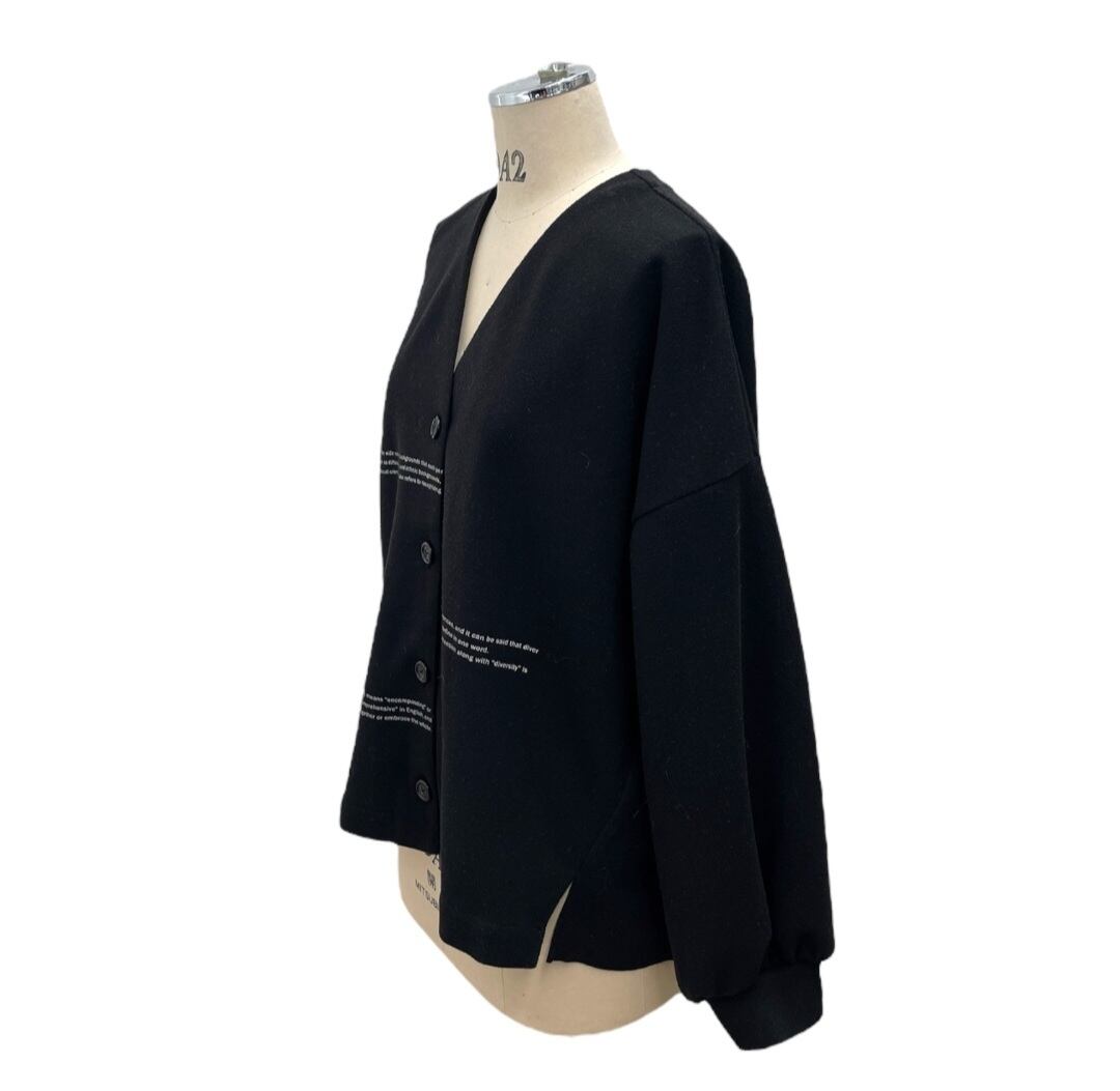 ayane アヤン】エアリーニードルロゴプリントカーディガン | otwostore